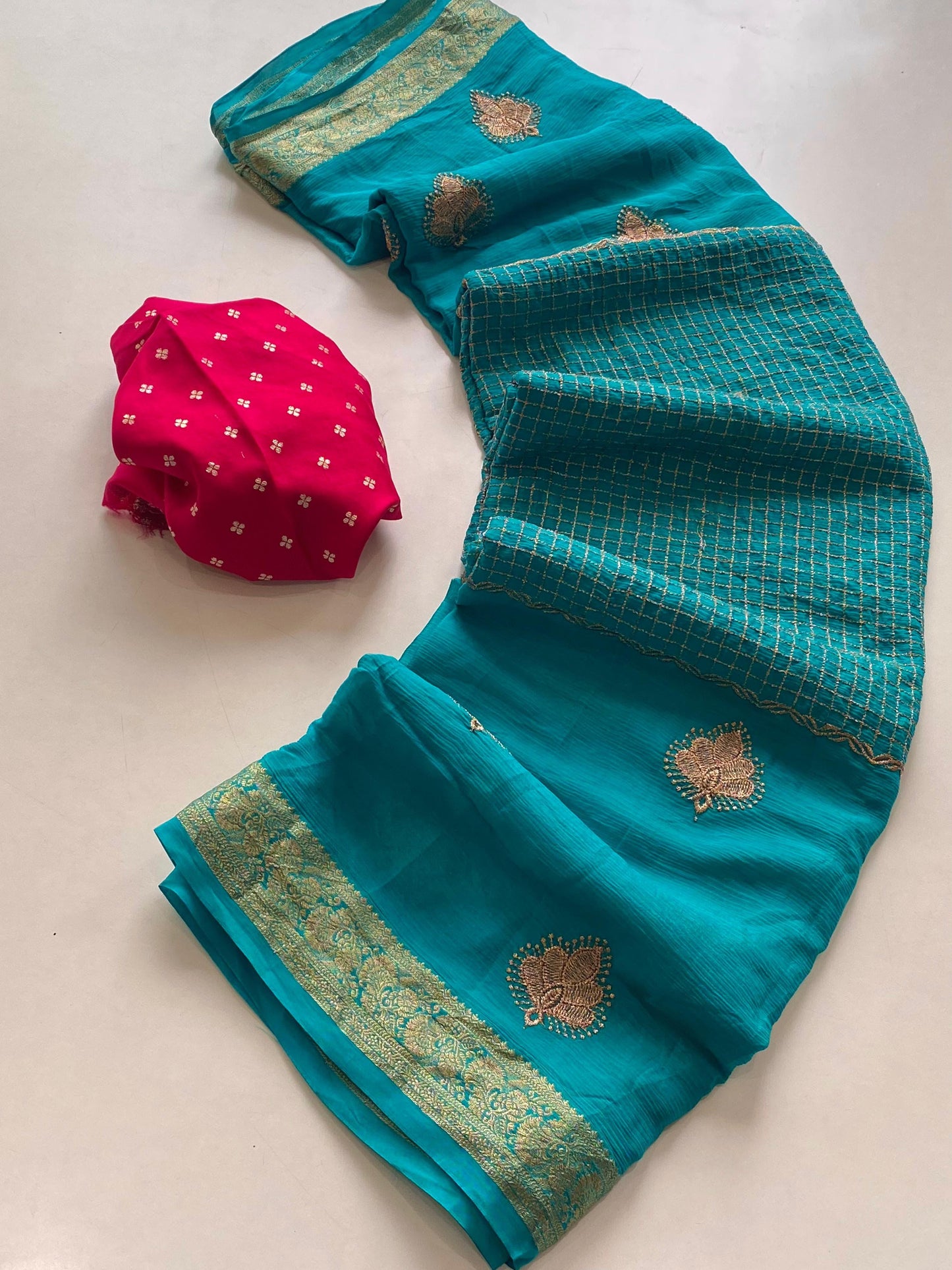 Pure Chinnon chiffon saree-SR1055C