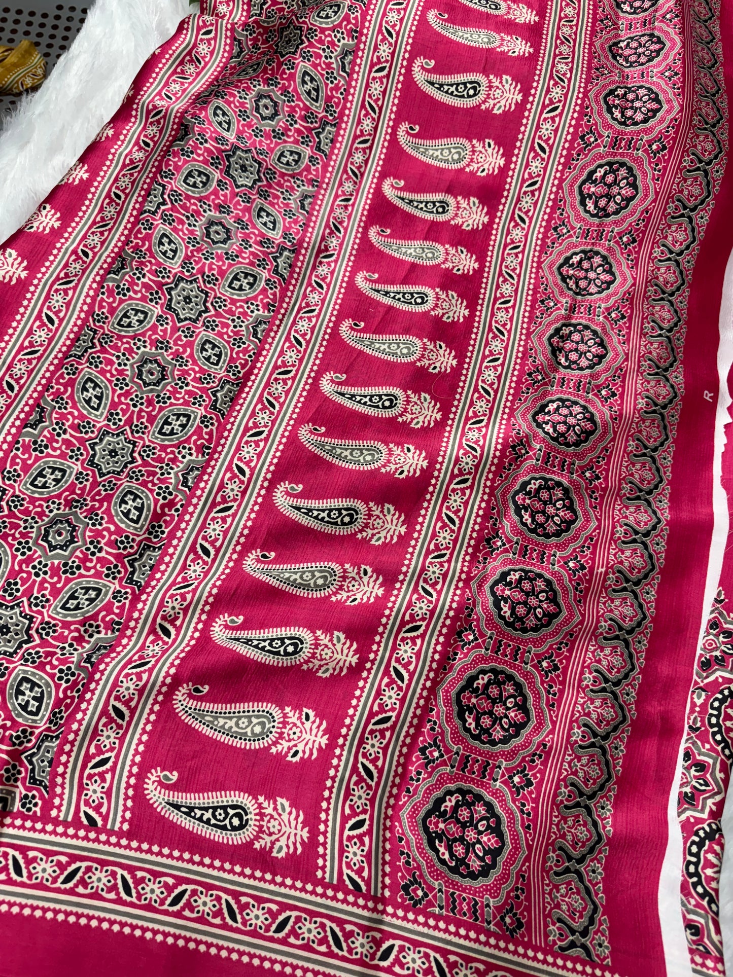 Ajrakh sarees-SR1070D