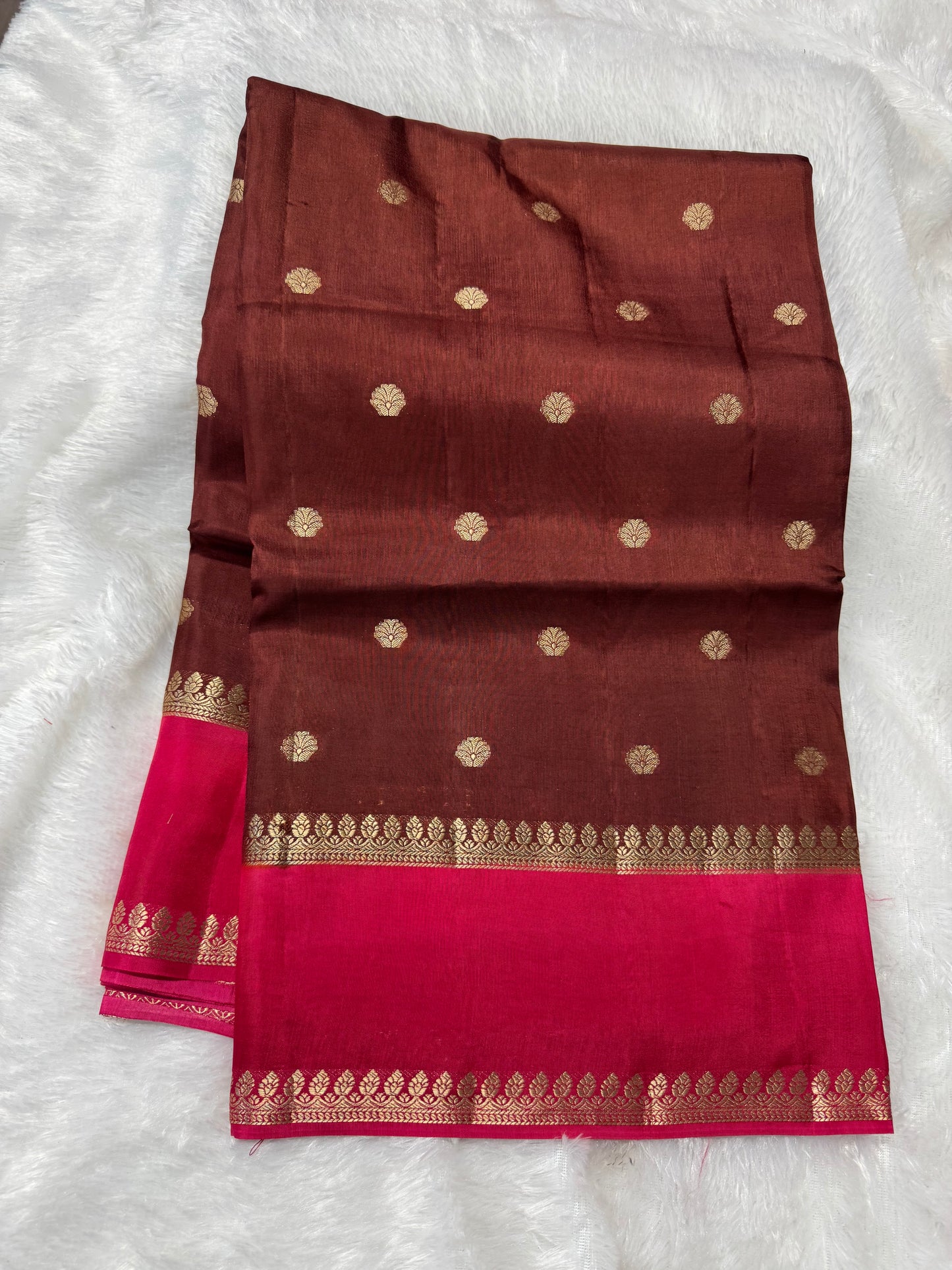 Russian silk vintage saree-SR1176B