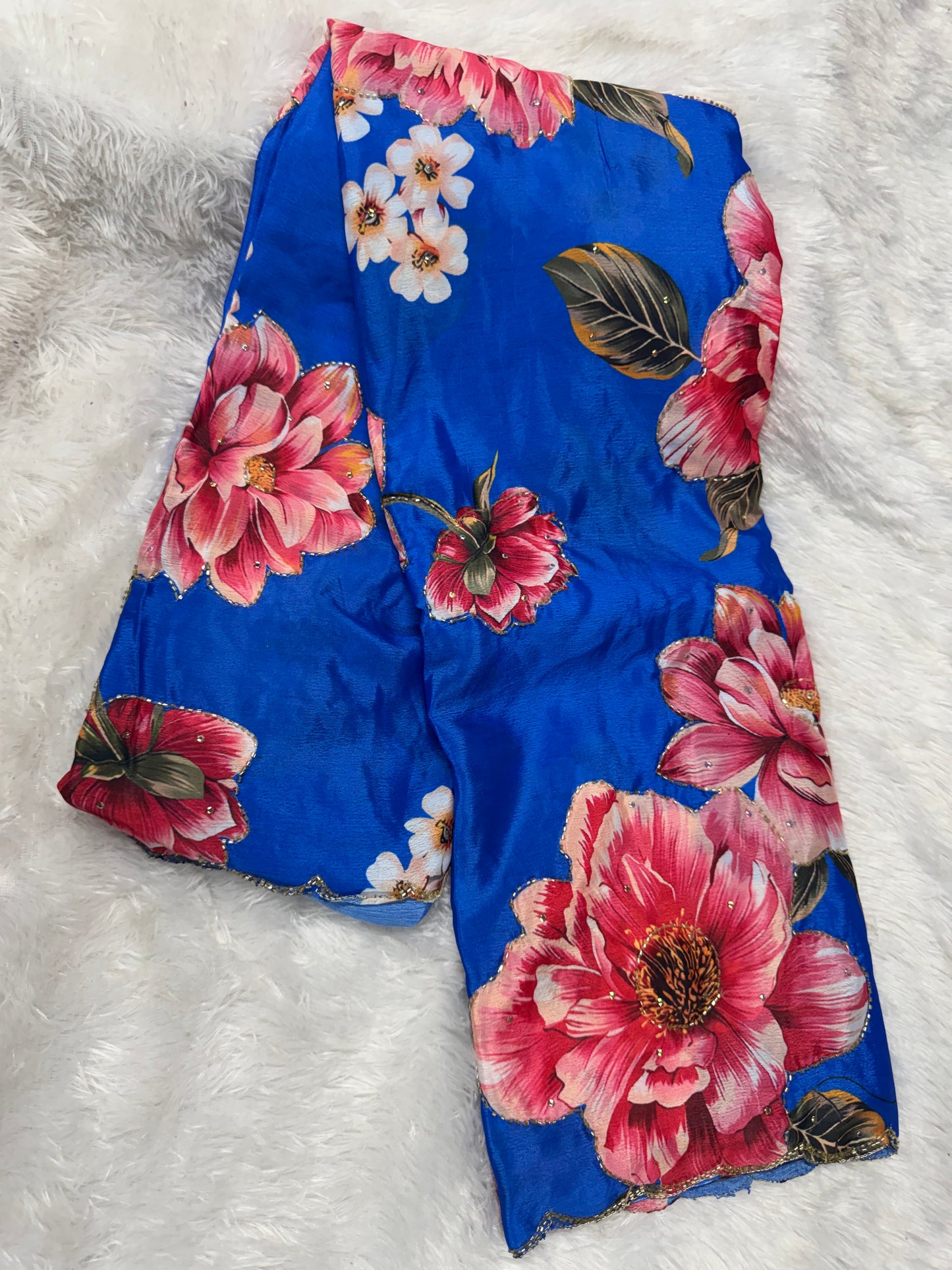Chinnon floral digital print saree-SR1254F