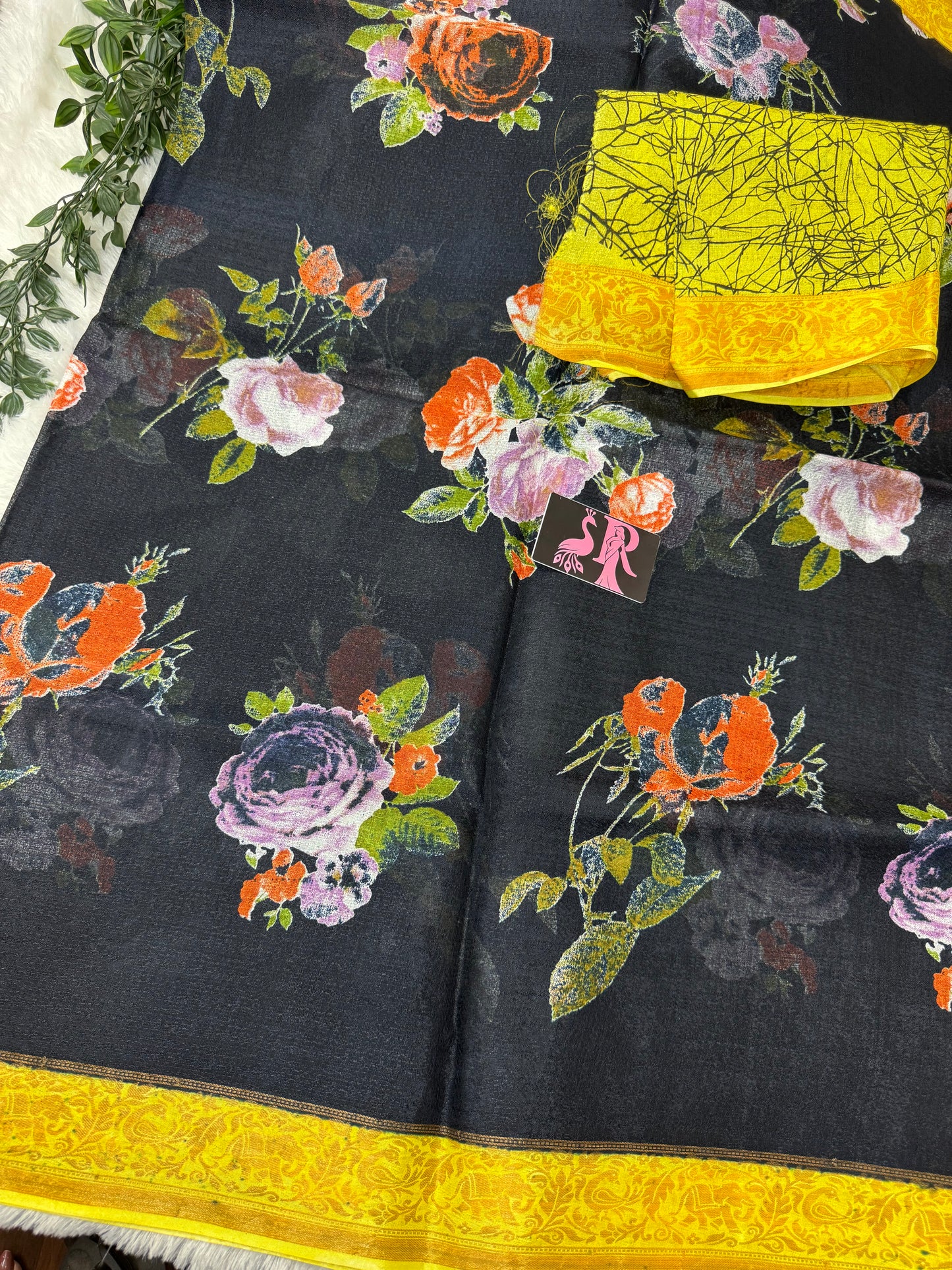 Khaddi Georget block prints -SR1032E