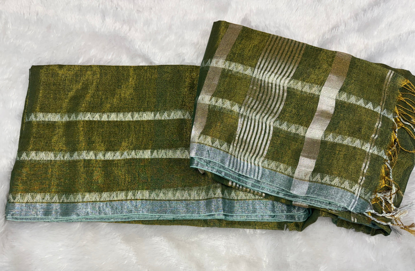 Linen tissue saree-SR1205G