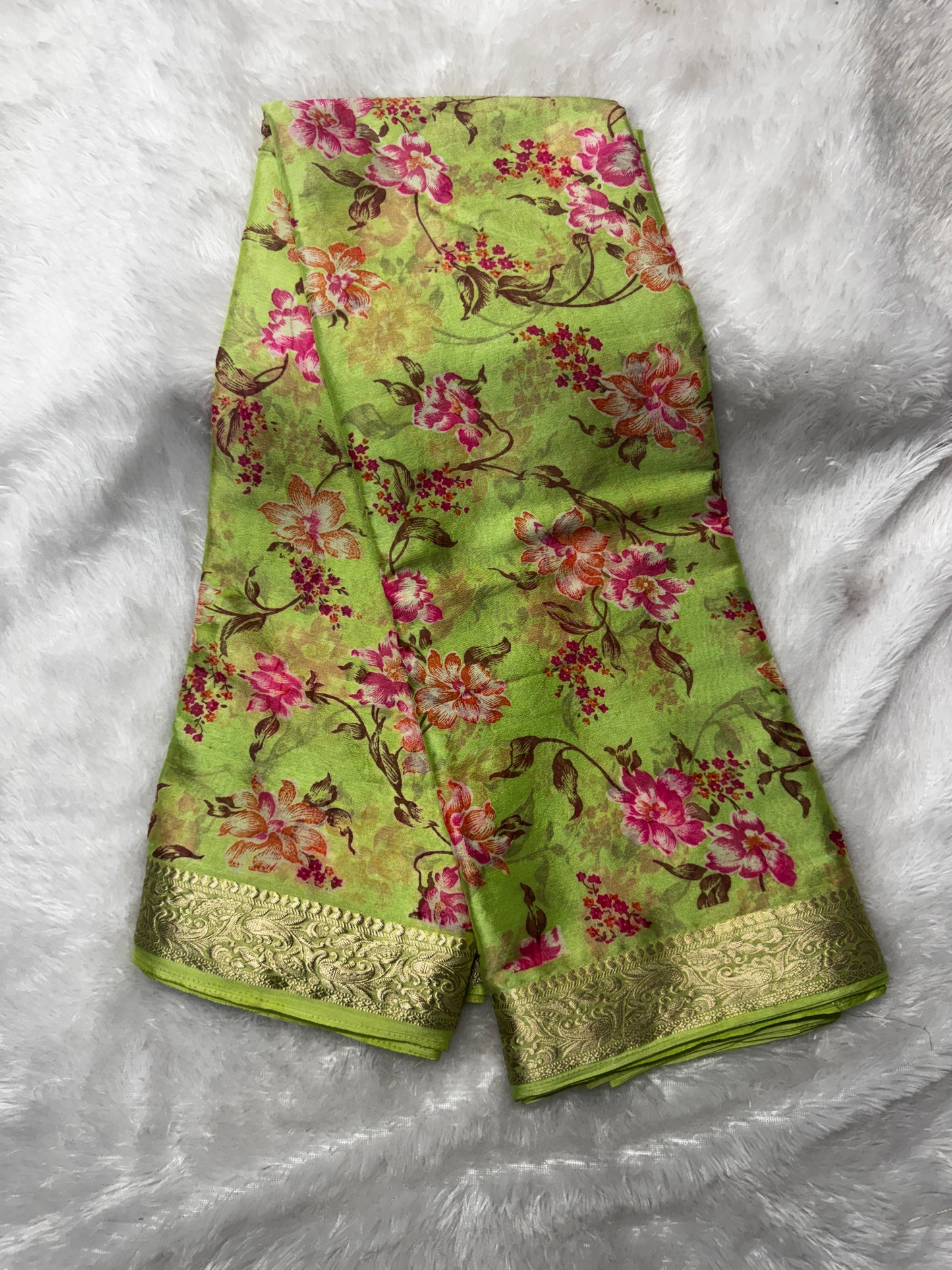 Chinnon floral print saree-SR1236b