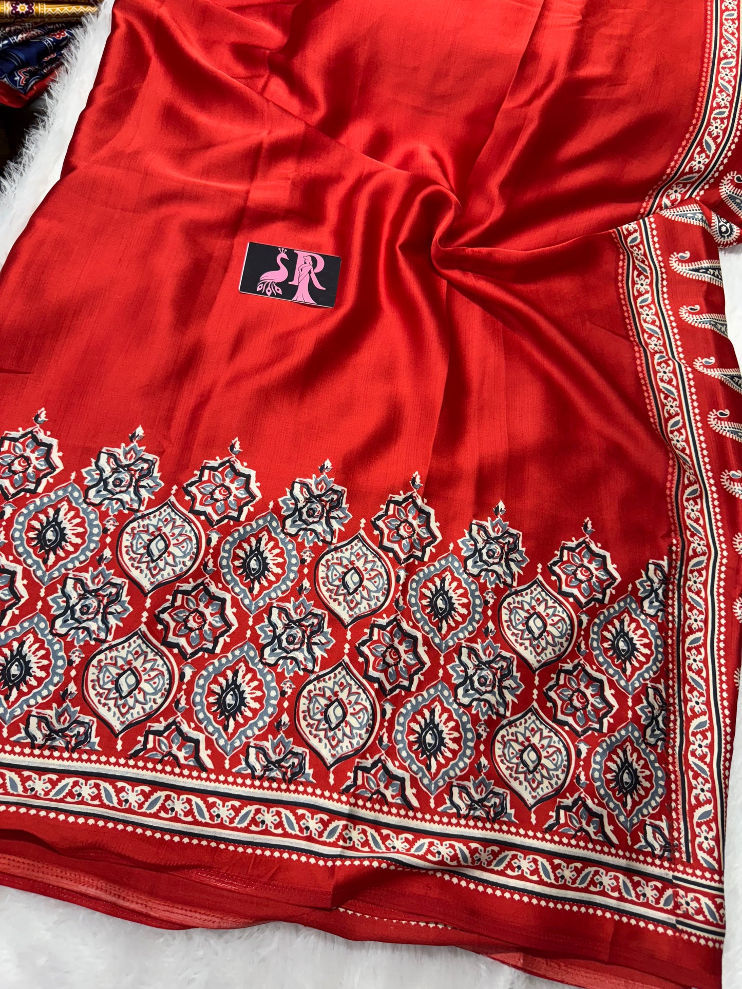 Ajrakh Sarees-SR1070E