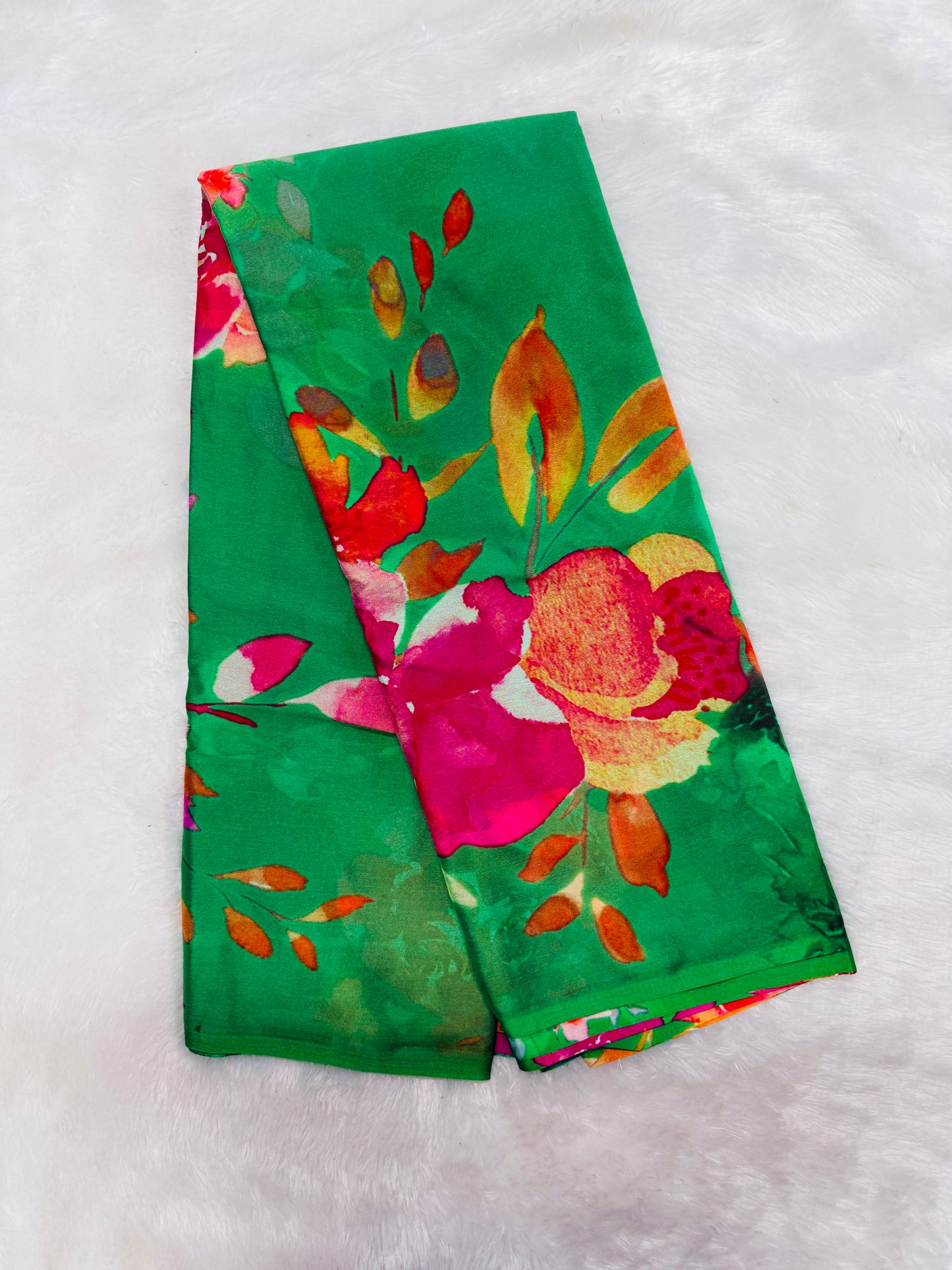 Soft chinnon digital print saree-SR1225I