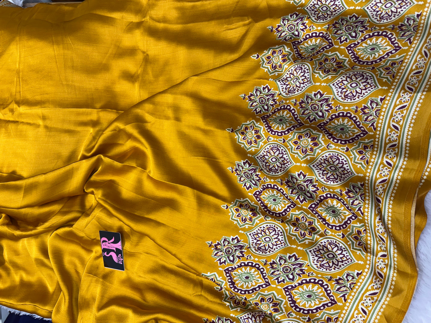 Ajrakh saree-SR1070F