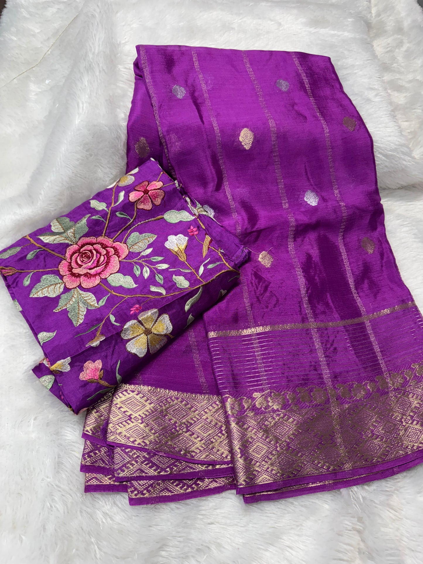 Pure chinnon silk sarees-SR1179K
