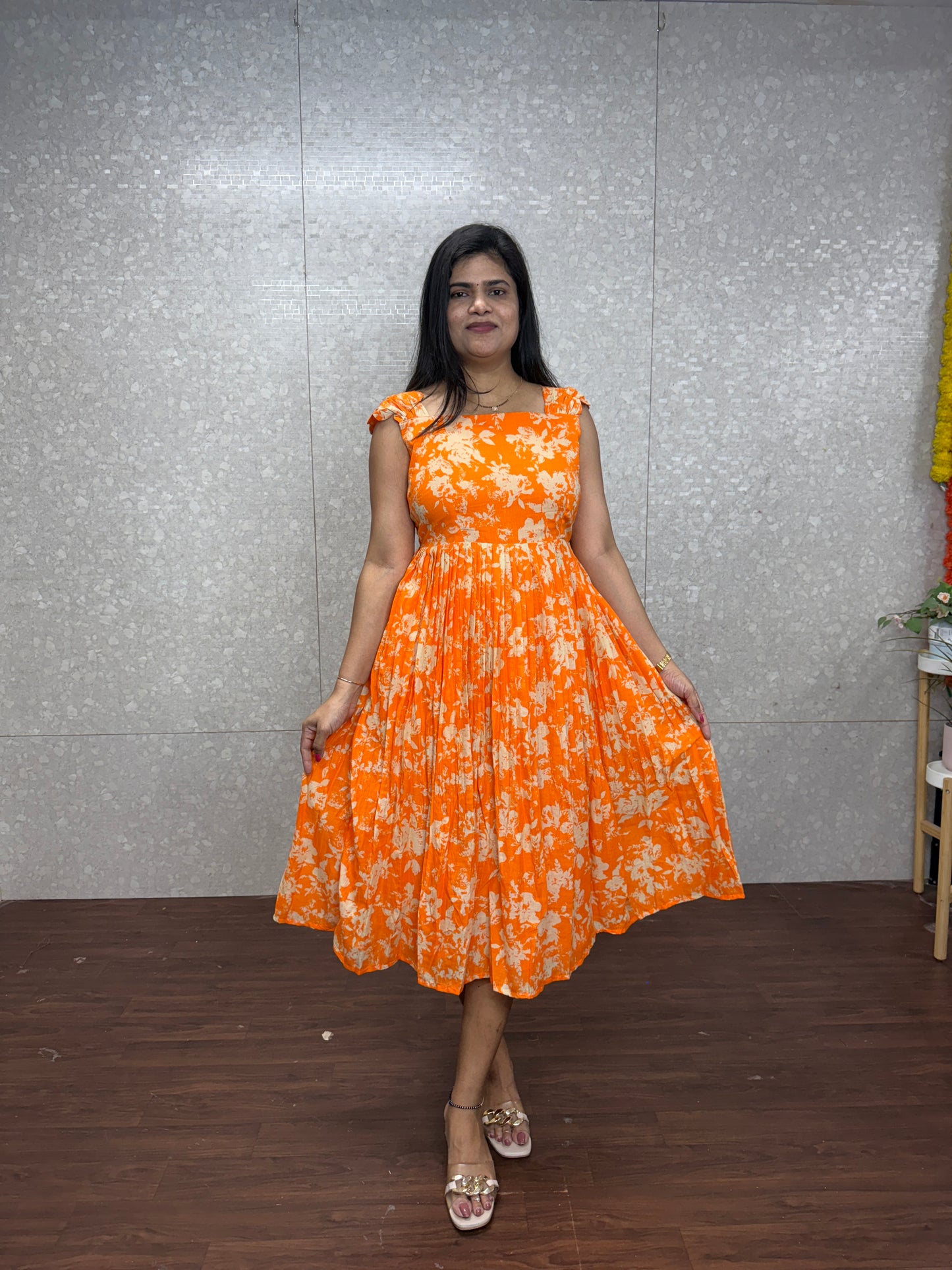 Pure mulcotton frock-SRF1010A