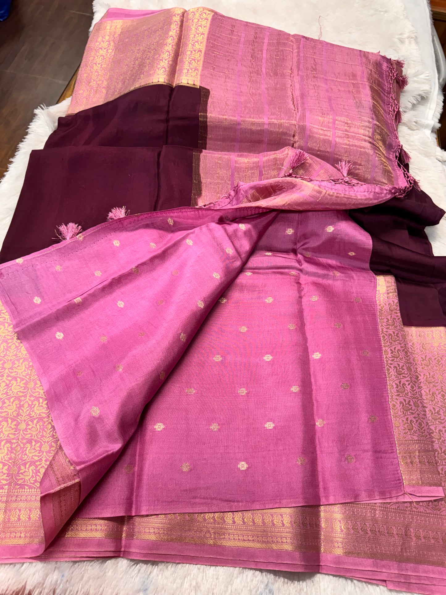 Mysore crepe silk saree-SR1295G