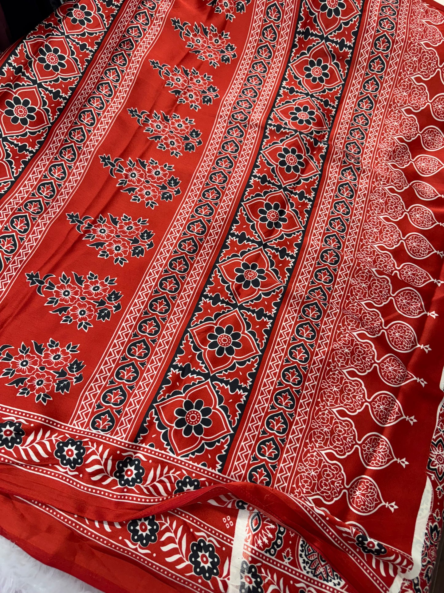 Ajrakh saree-SR1068A