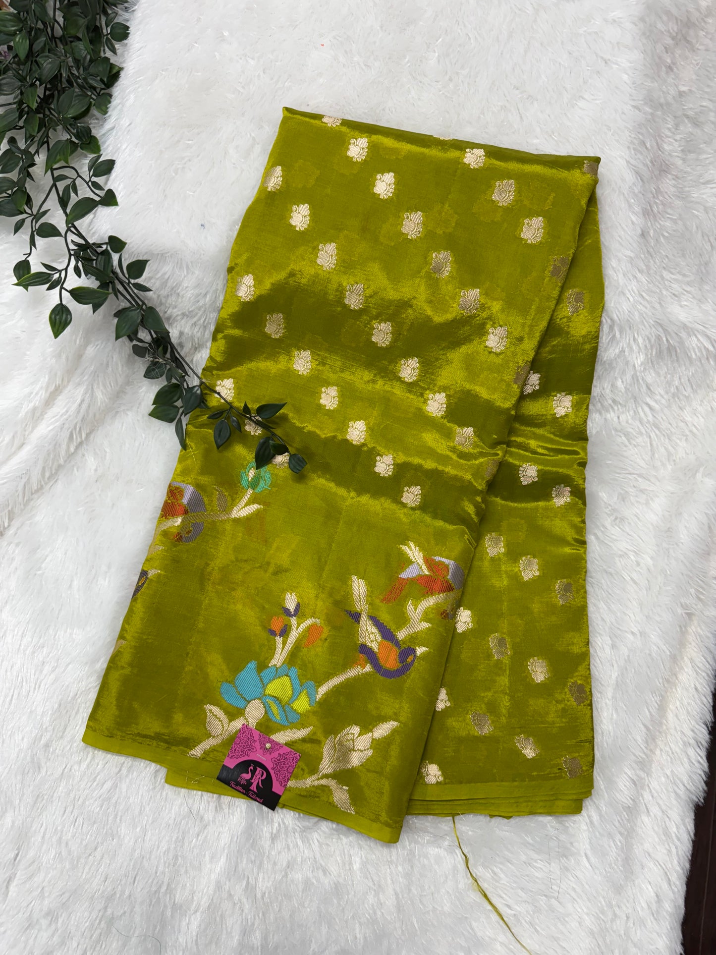 Paper silk saree-SR1115A