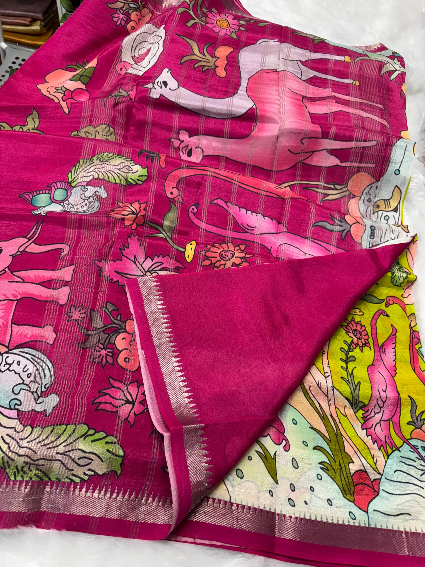 Mangalagiri pattu Kalamkari-SR1102G