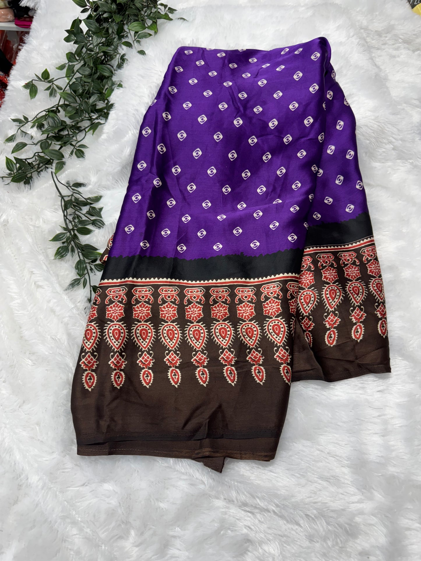 Ajrakh saree-SR1017D