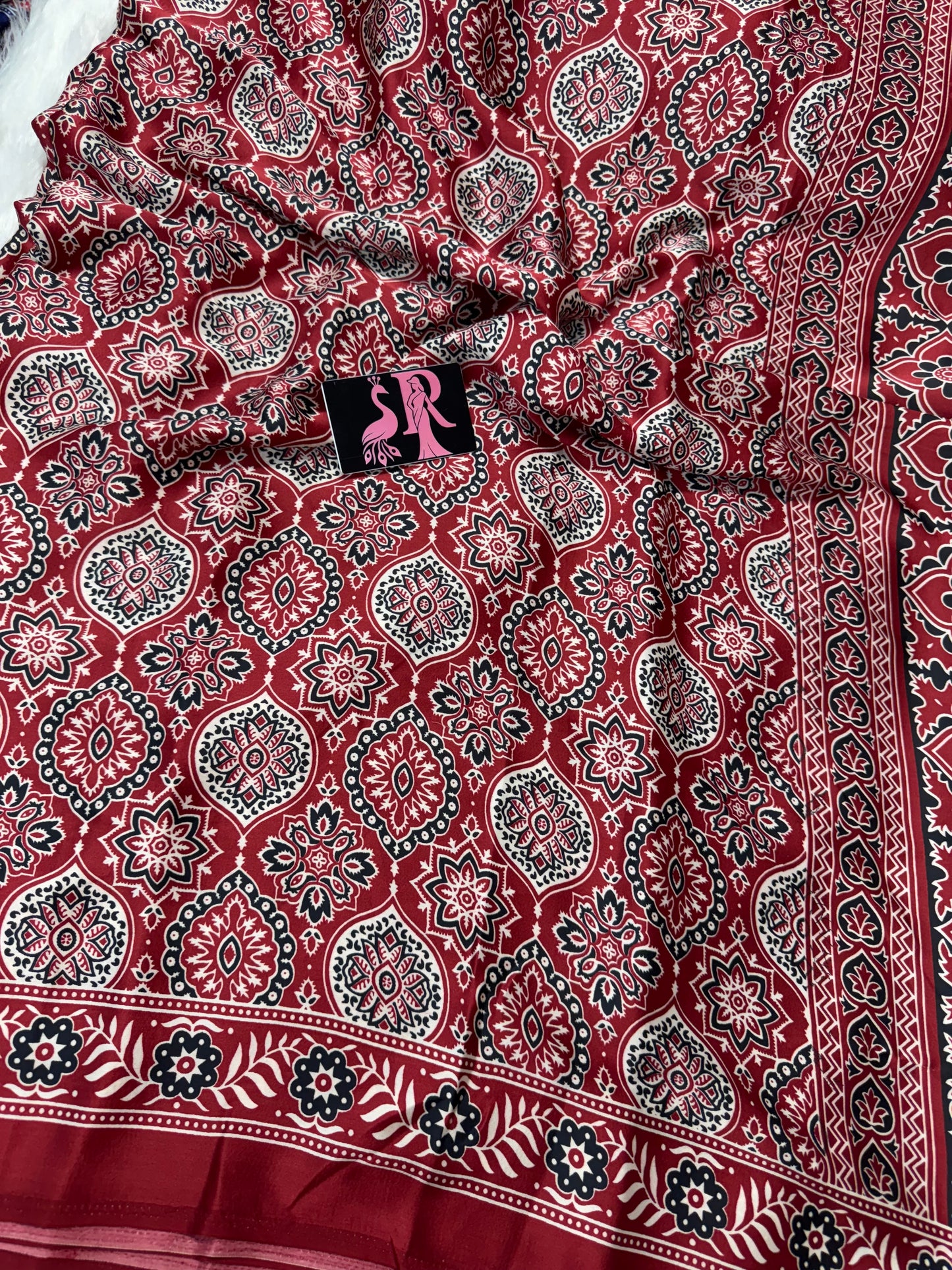 Ajrakh saree-SR1068E