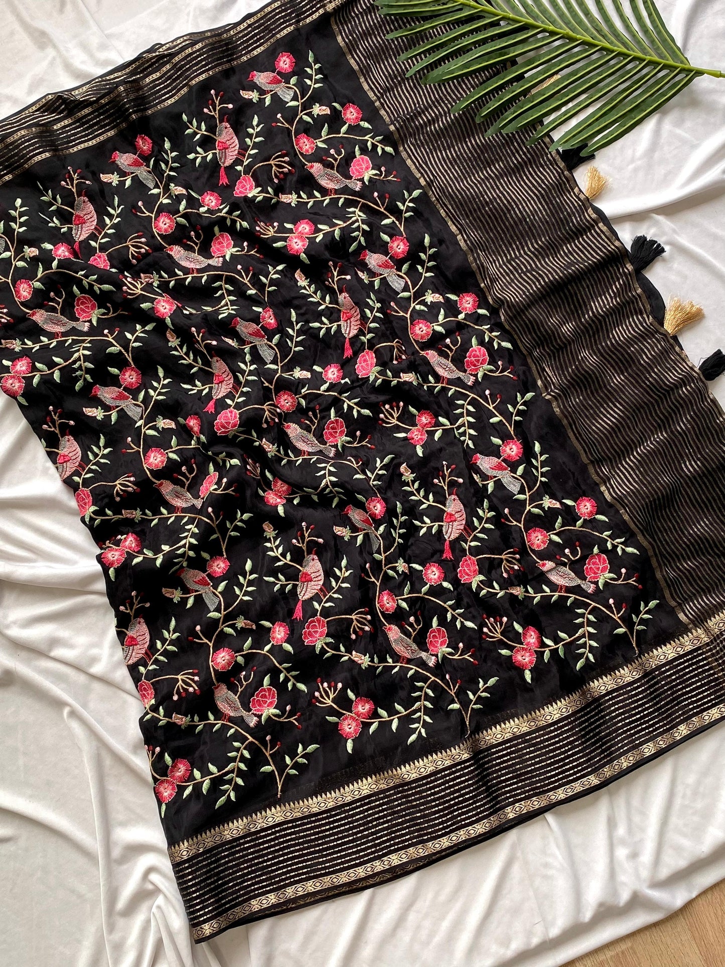 H.O silk saree-SR1063G