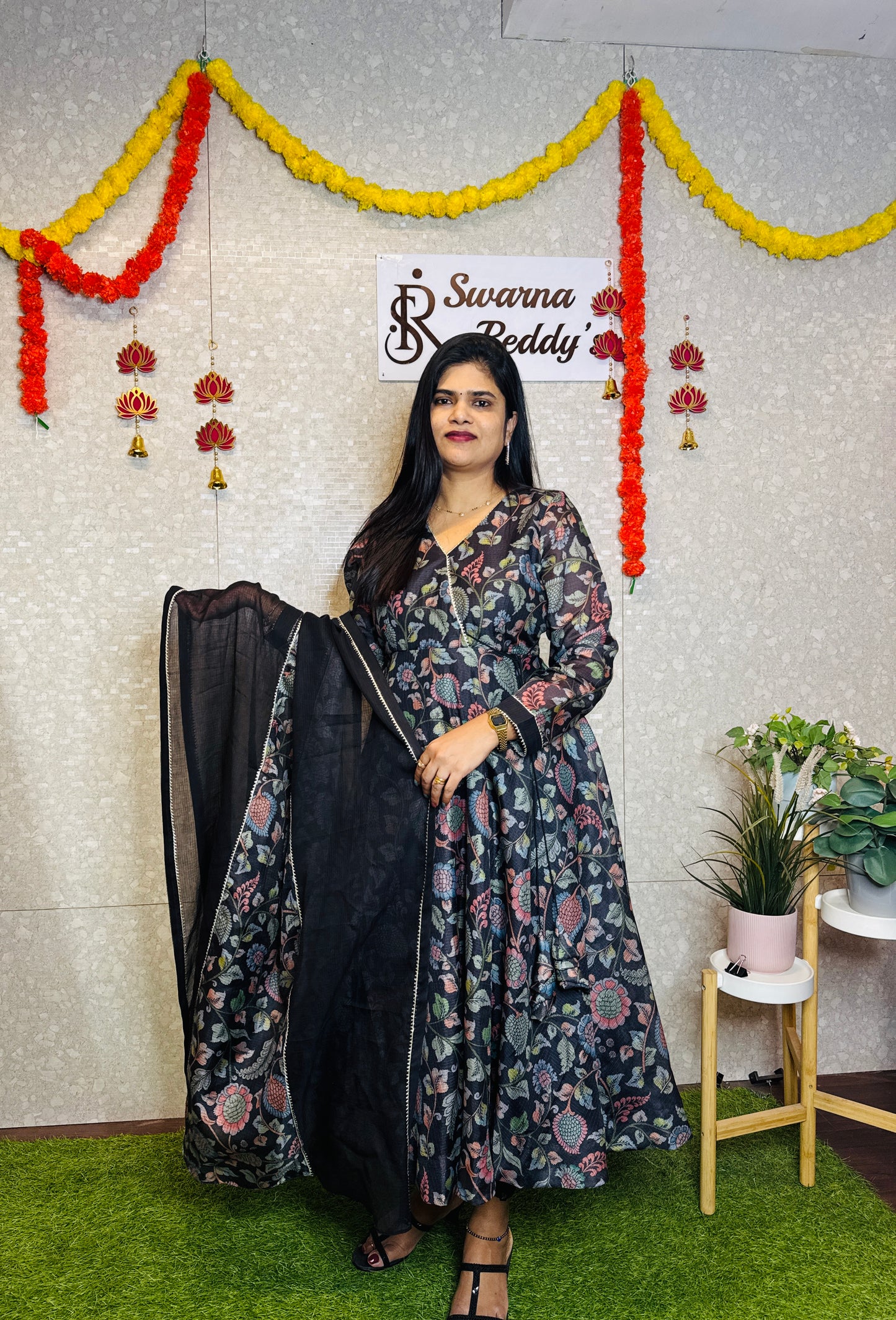 Kalamkari Kota Anarkali-SRA1002A