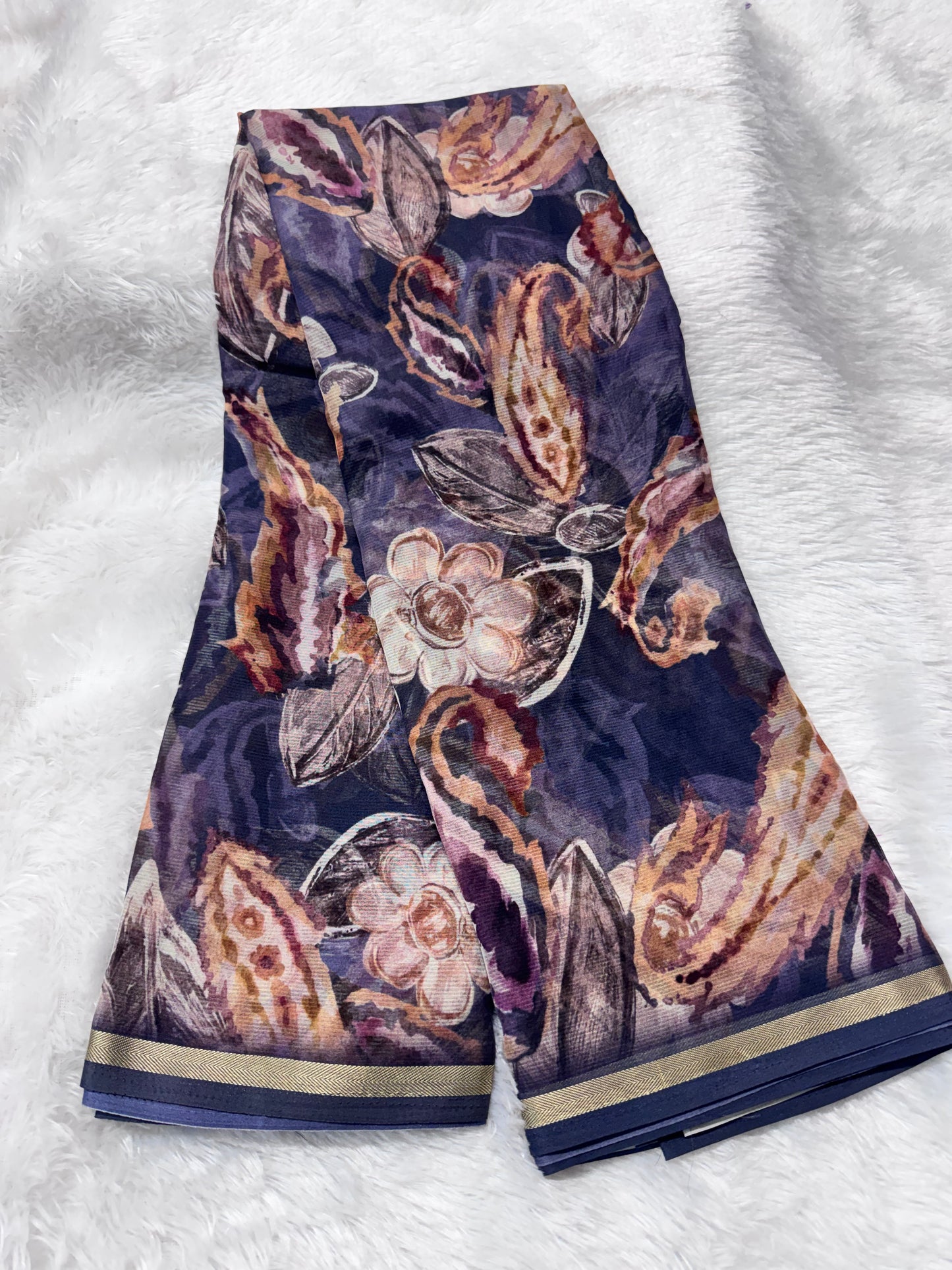 Chiffon printed saree-SR1261C