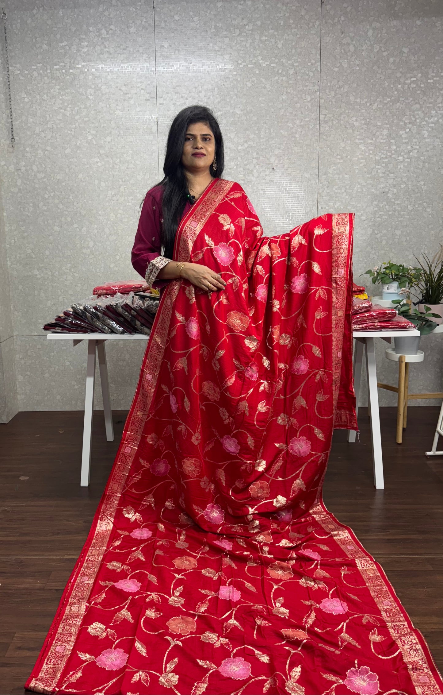 Mushru silk fancy saree-SR1144