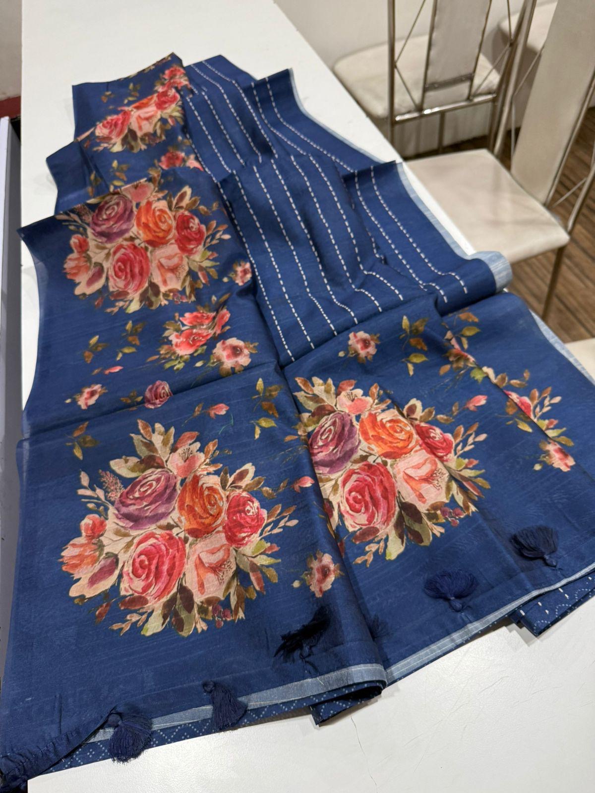 Soft Tassar saree-SR1060B