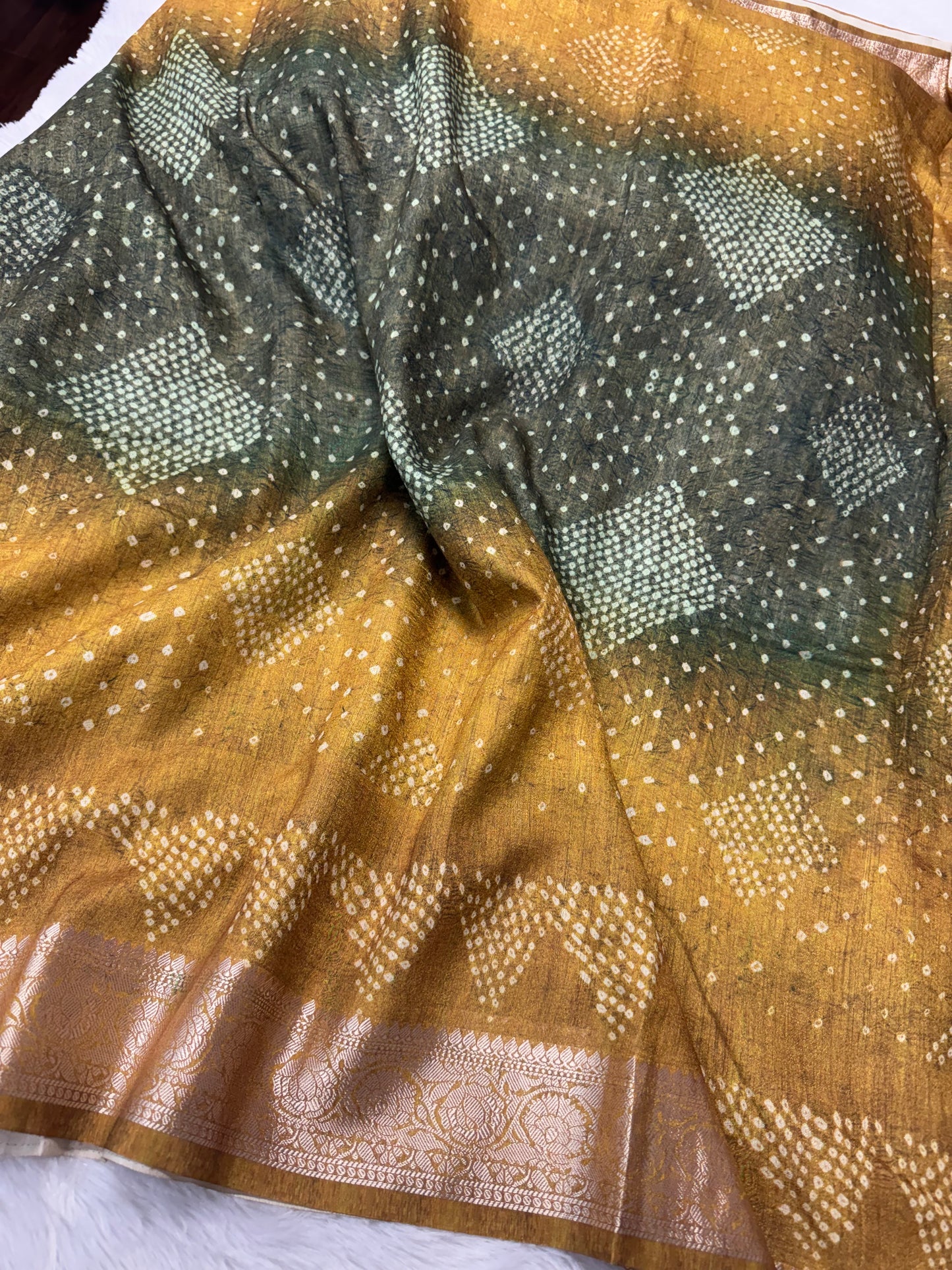 Viscose Tassar Fusion saree-SR1207B