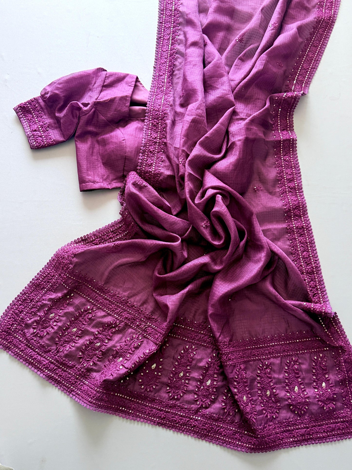 Kota doria sequin saree-SR1218D