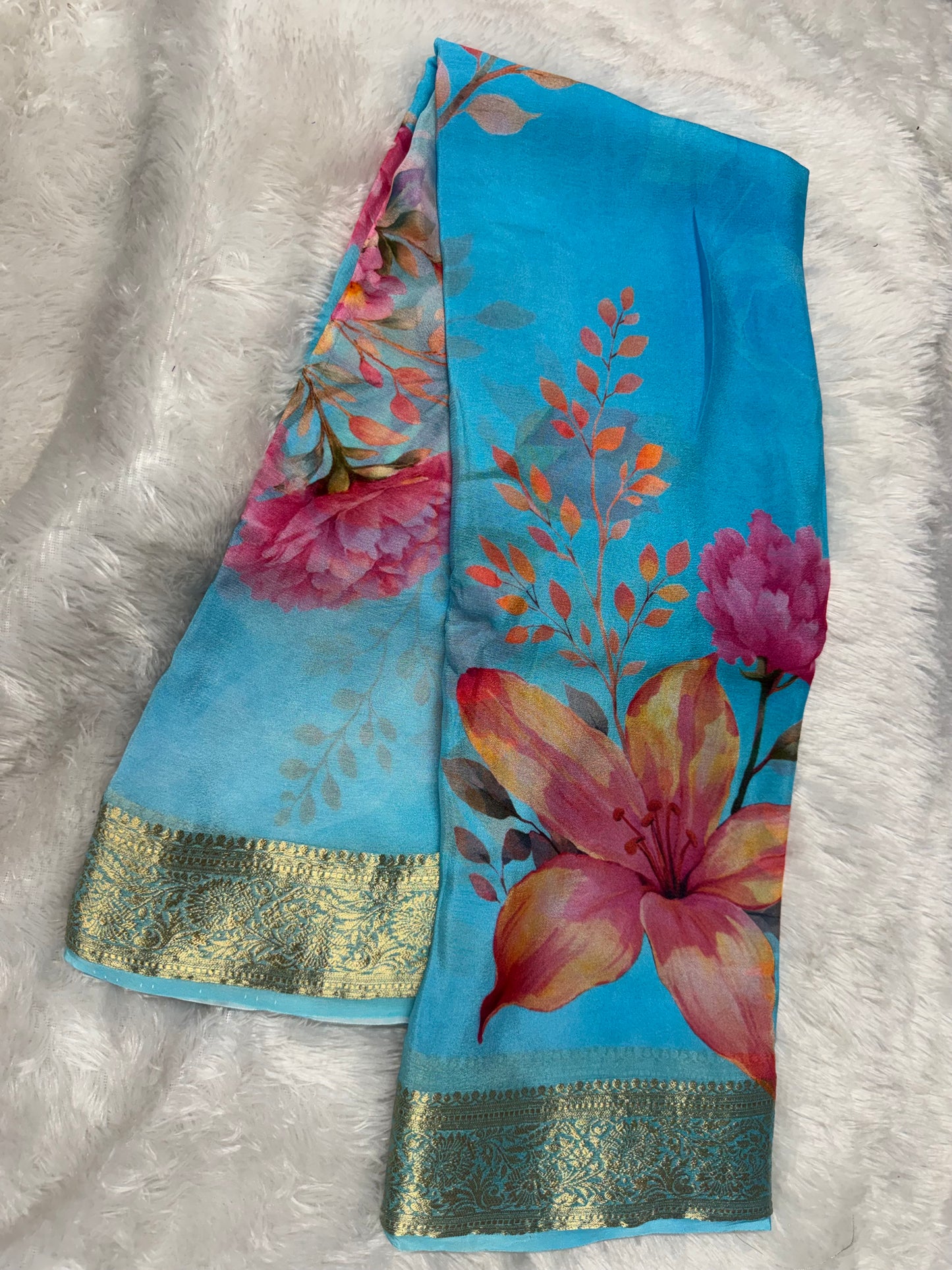 Chinnon digital print saree-SR1251F
