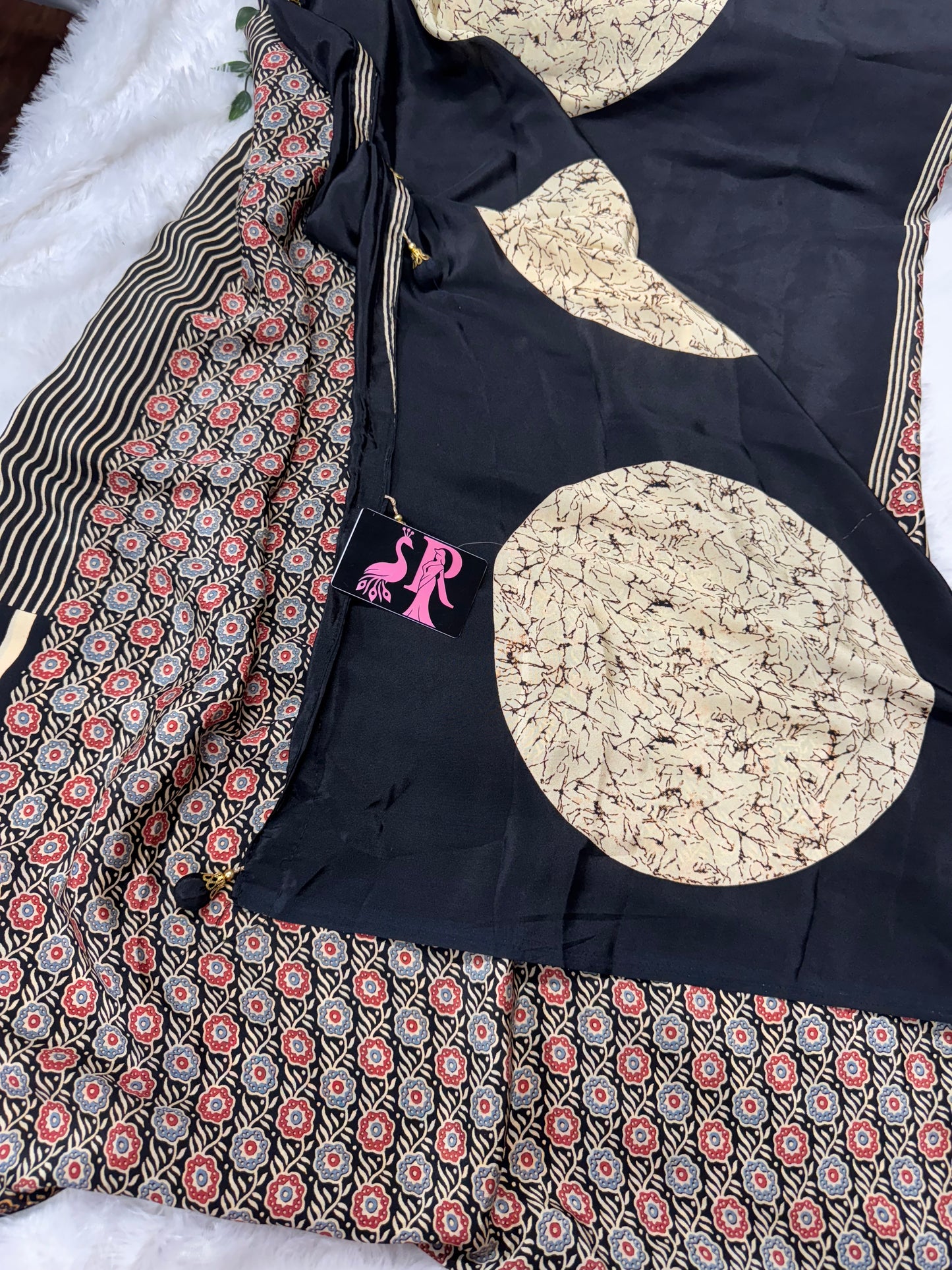 Ajrakh saree-SR1061E