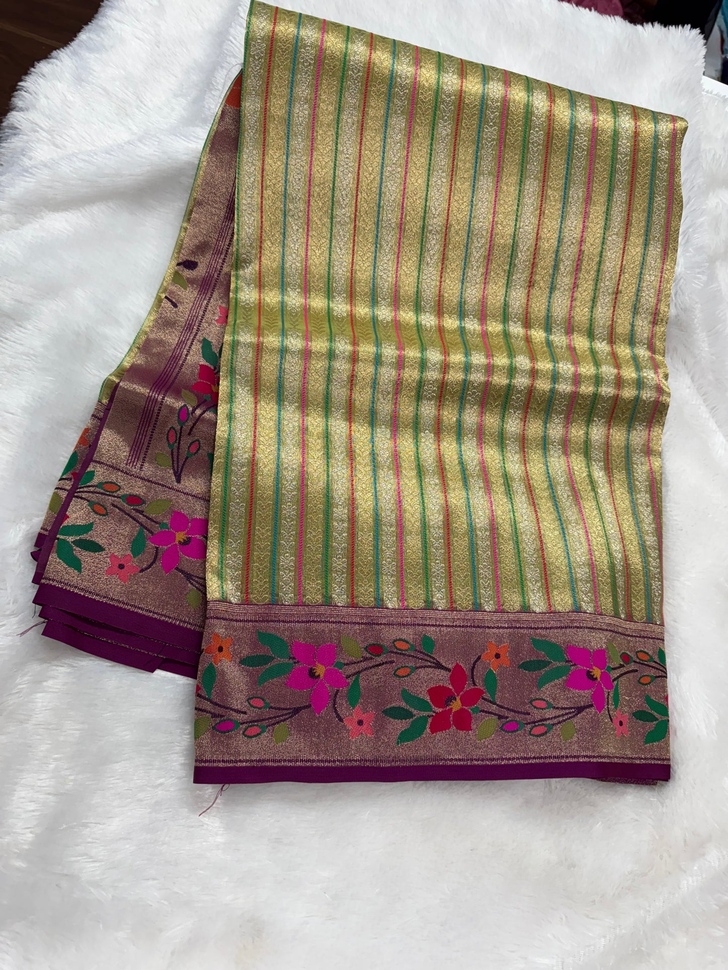 Banarasi tissue Paithani-SRC001D
