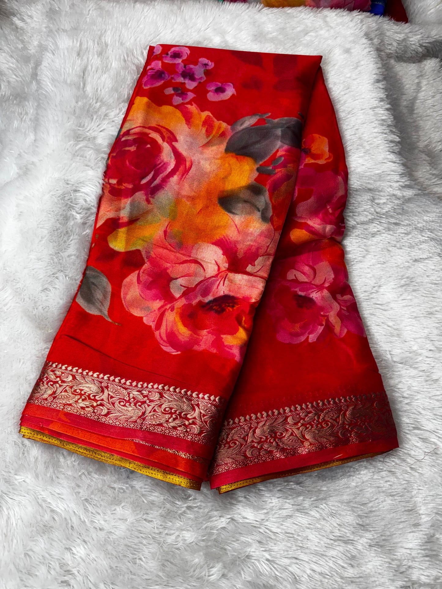 Chinnon digital print saree-SR1232F