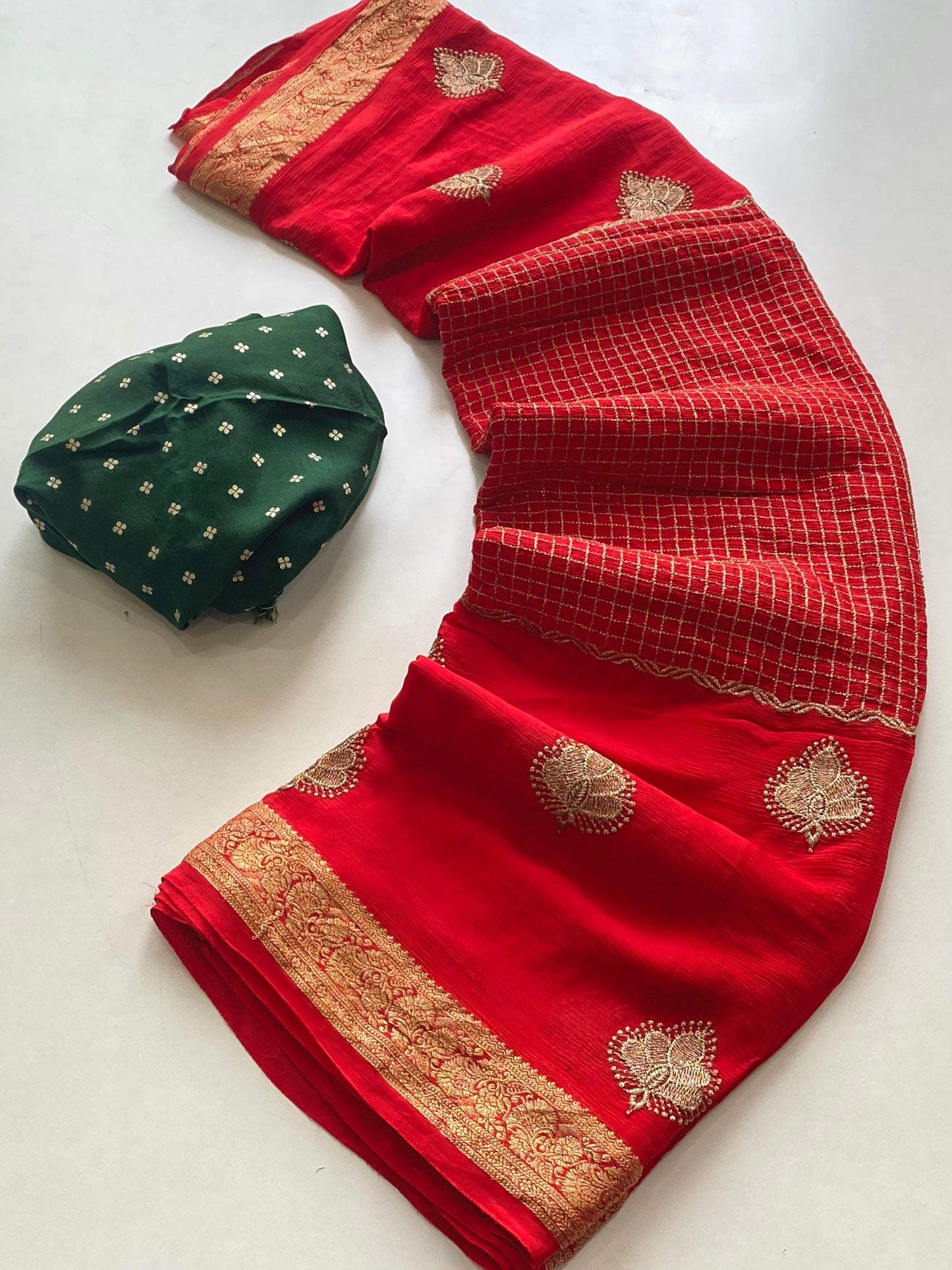 Pure Chinnon chiffon saree-SR1055B