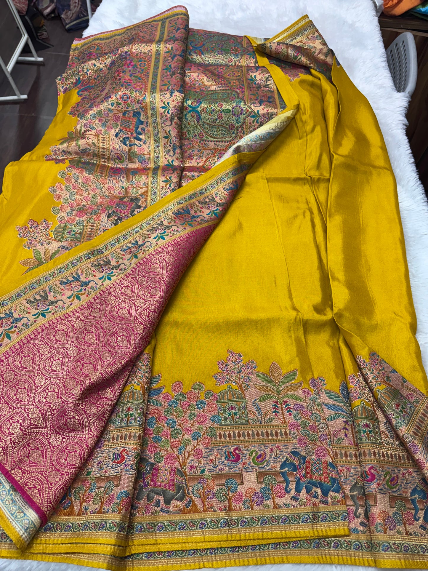 Pure pashmina saree-SR1270A