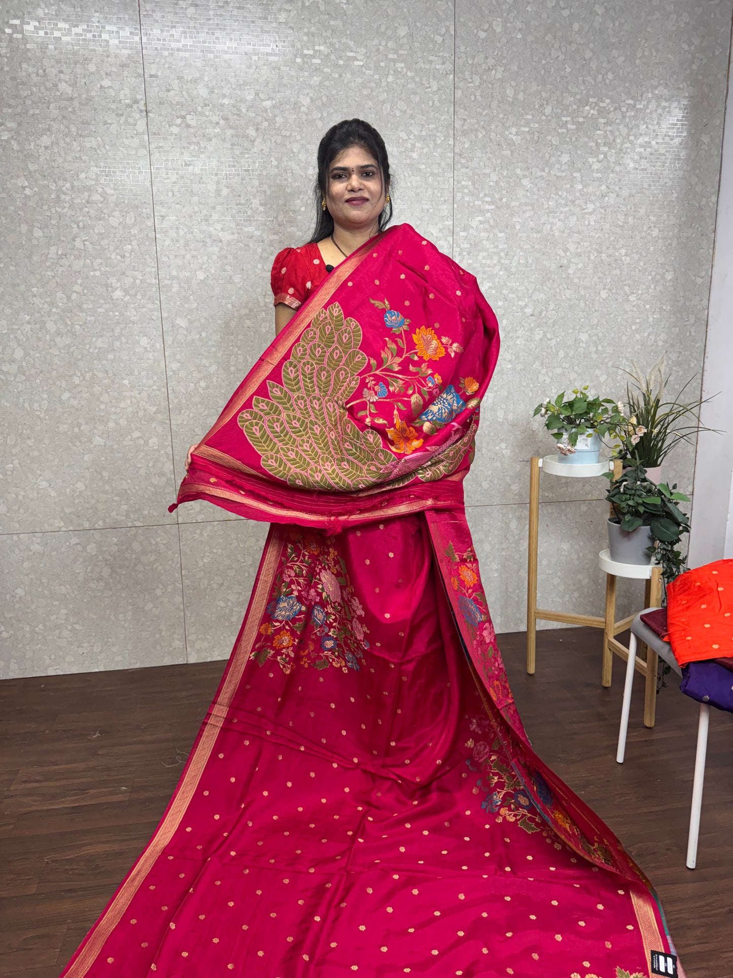 Munga crepe meenakari-SR1194B