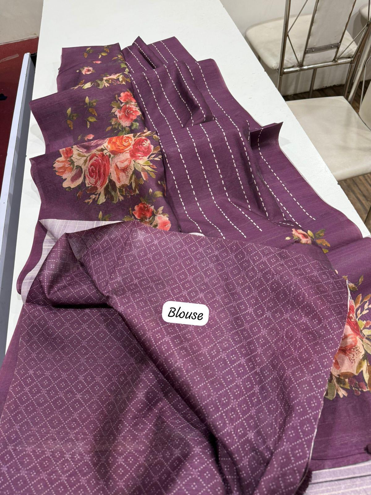 Soft Tassar saree-SR1060D