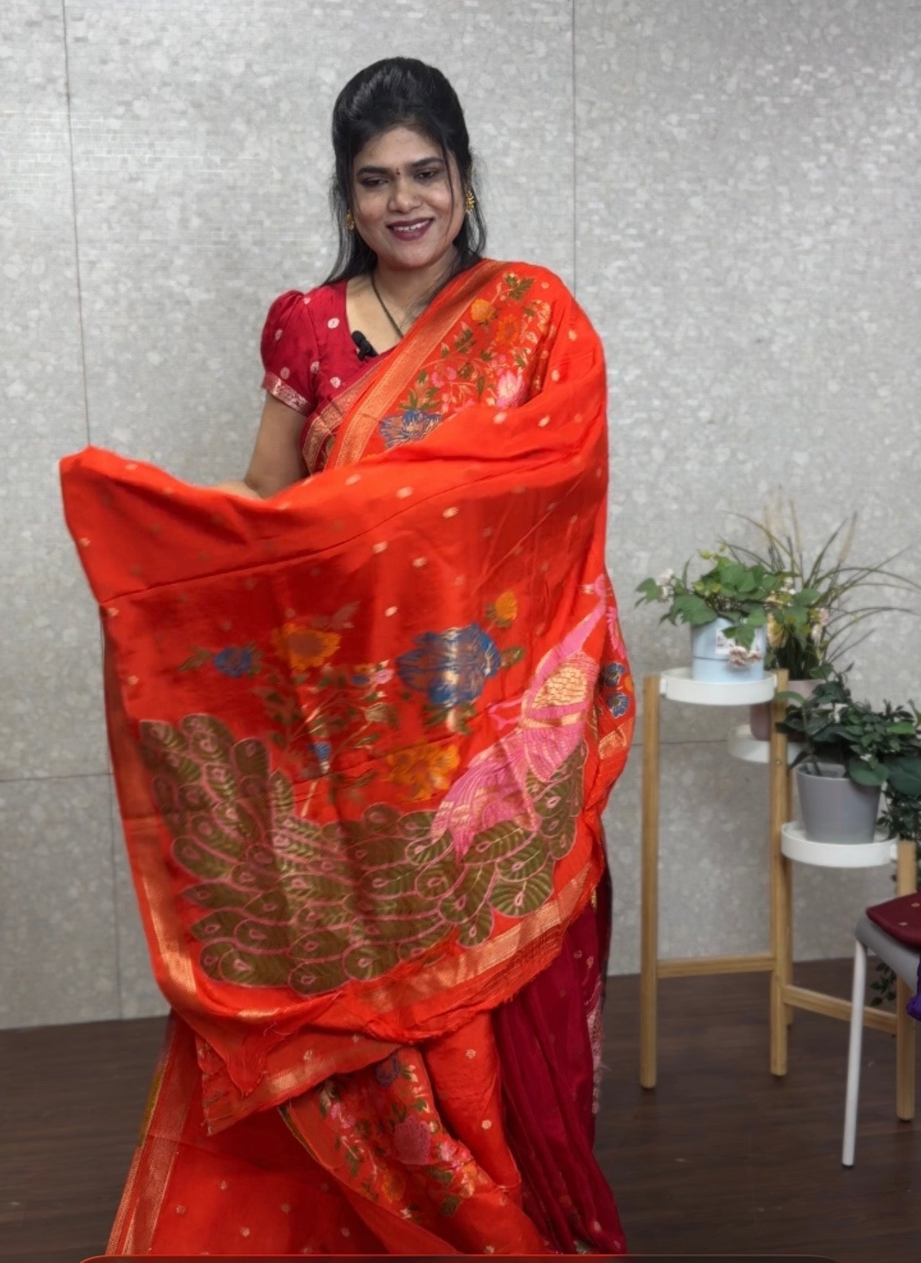 Munga crepe meenakari-SR1194E