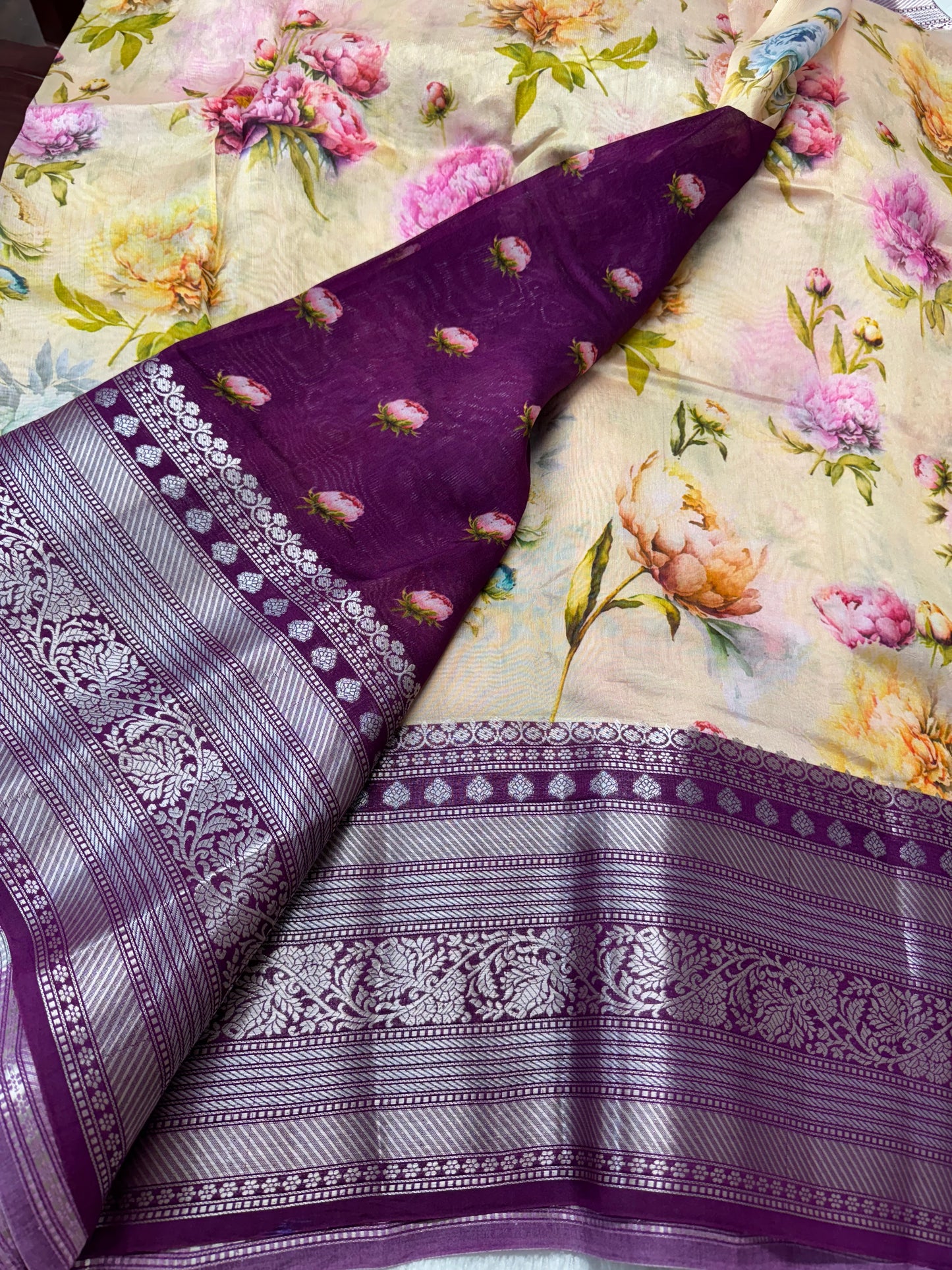 Green Mango digital Kanchi saree-SR1116C