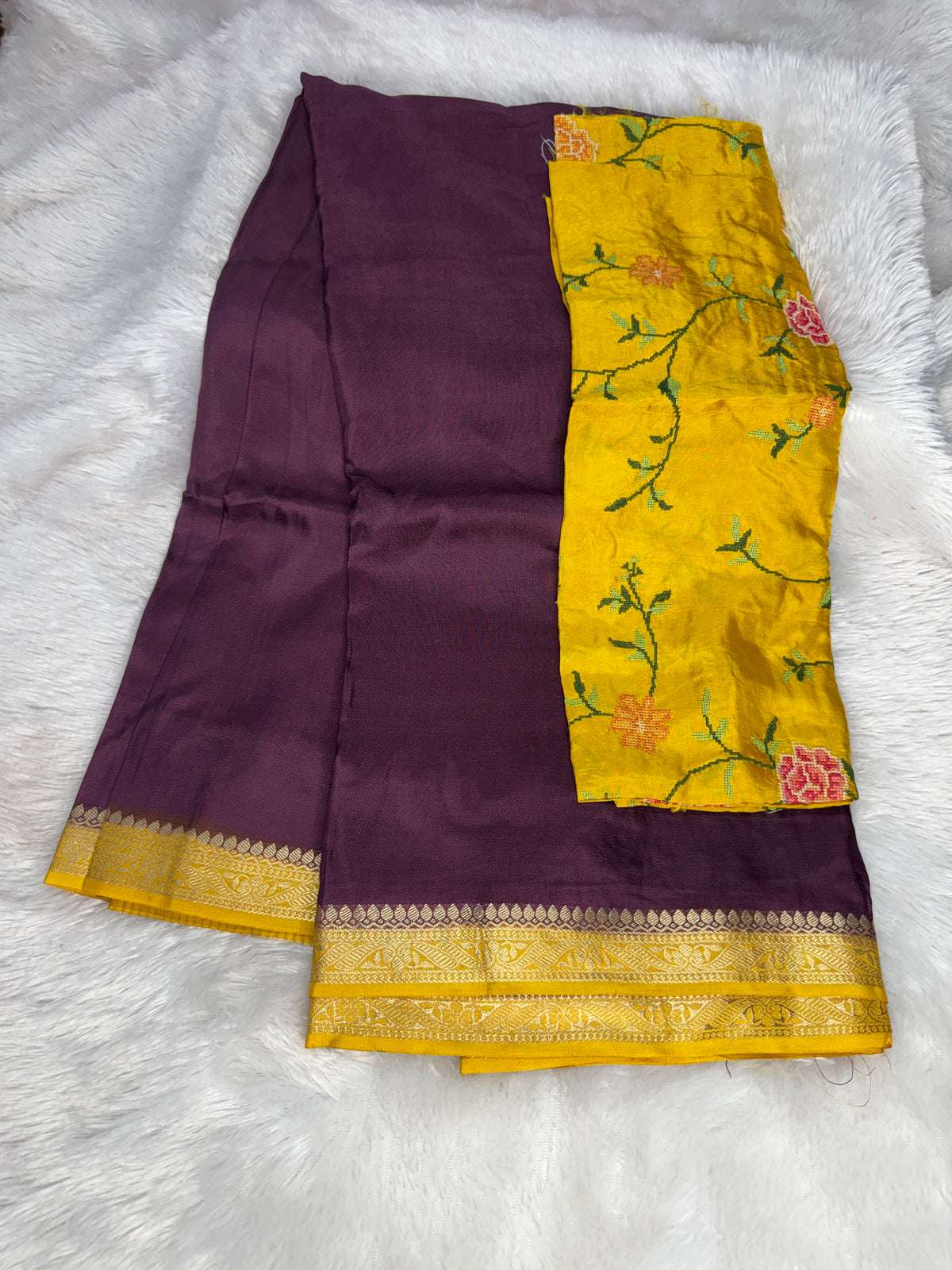 Mysore crepe saree-SR1341B