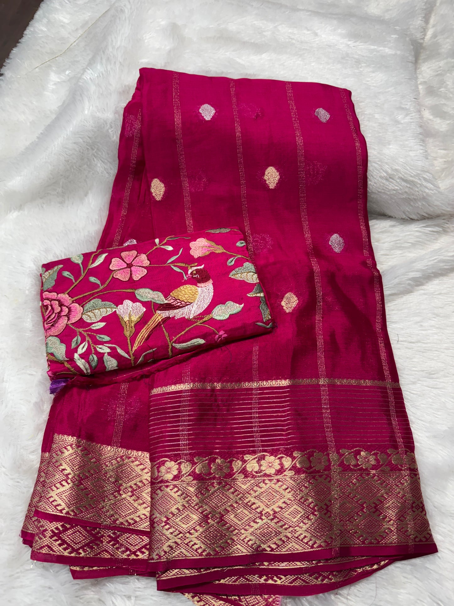 Pure chinnon silk sarees-SR1179I