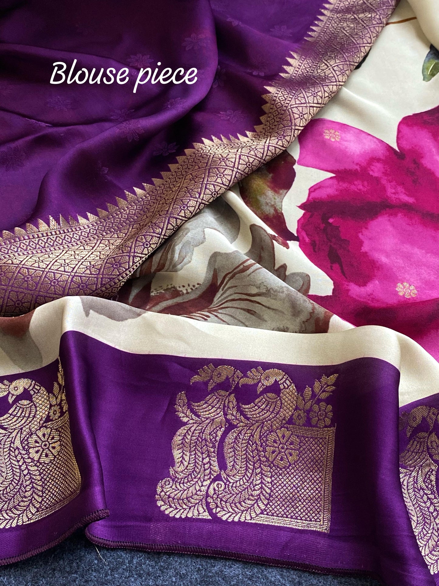 Pure satin silk Designer saree-SR2020