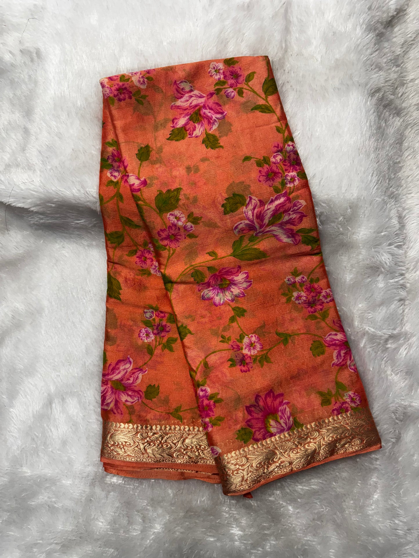 Chinnon floral print saree-SR1236K