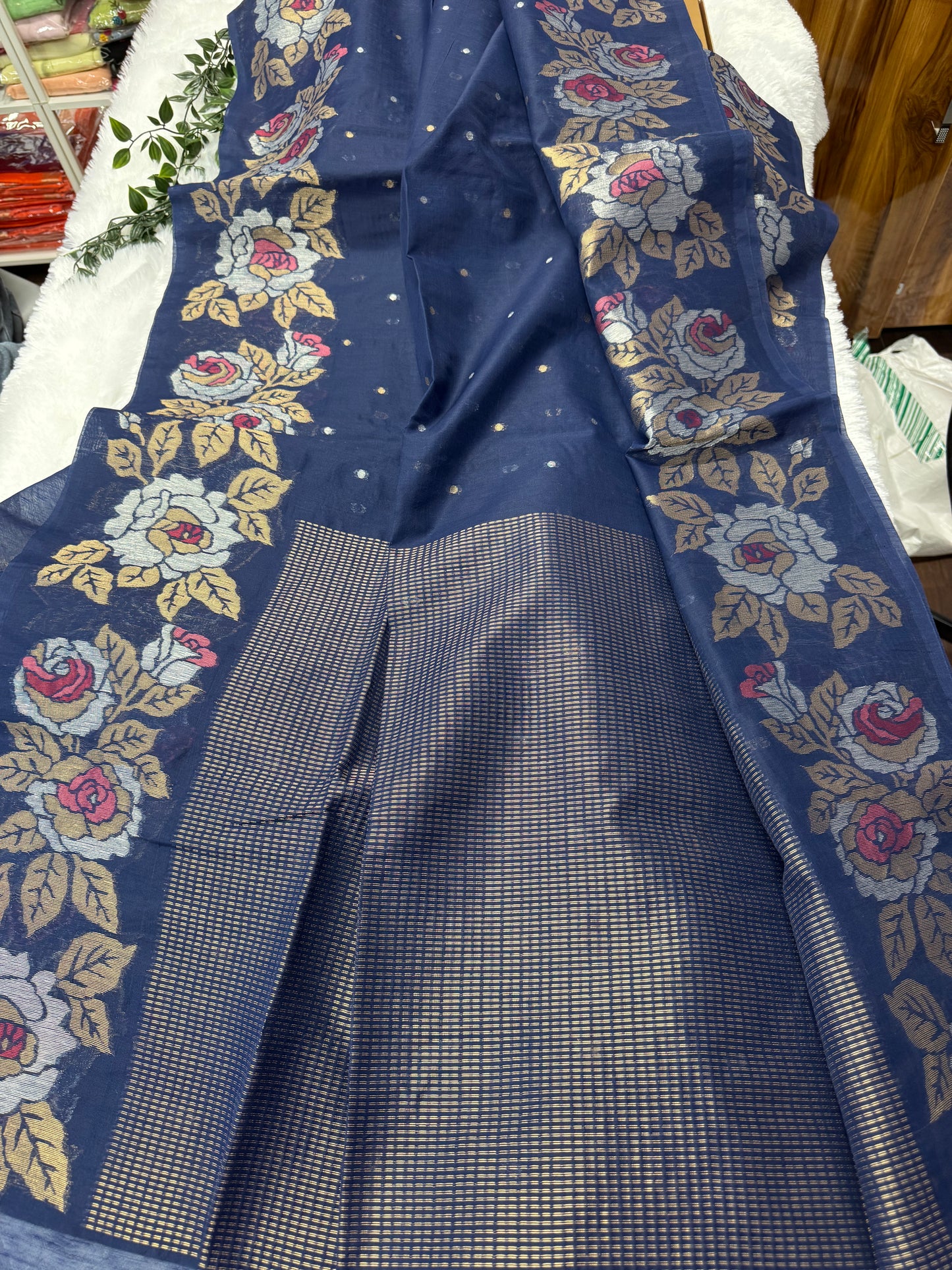 Linen Silk Saree-SR1002B