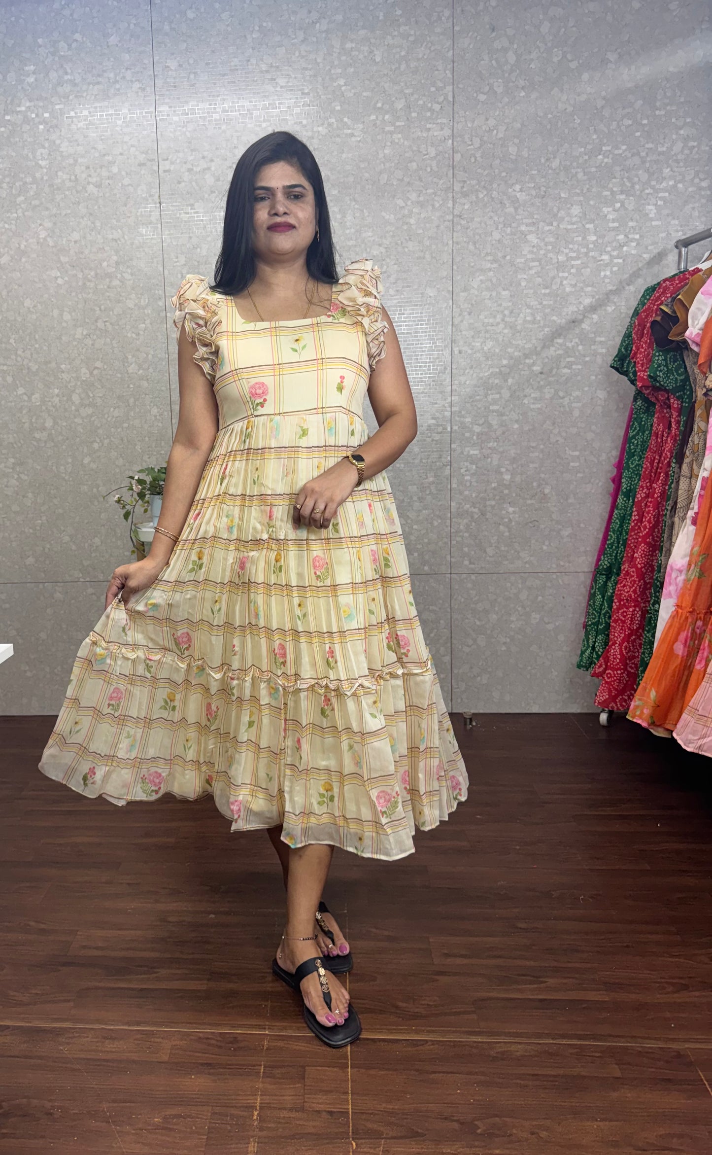 Mulchanderi frocks -SRF1051A