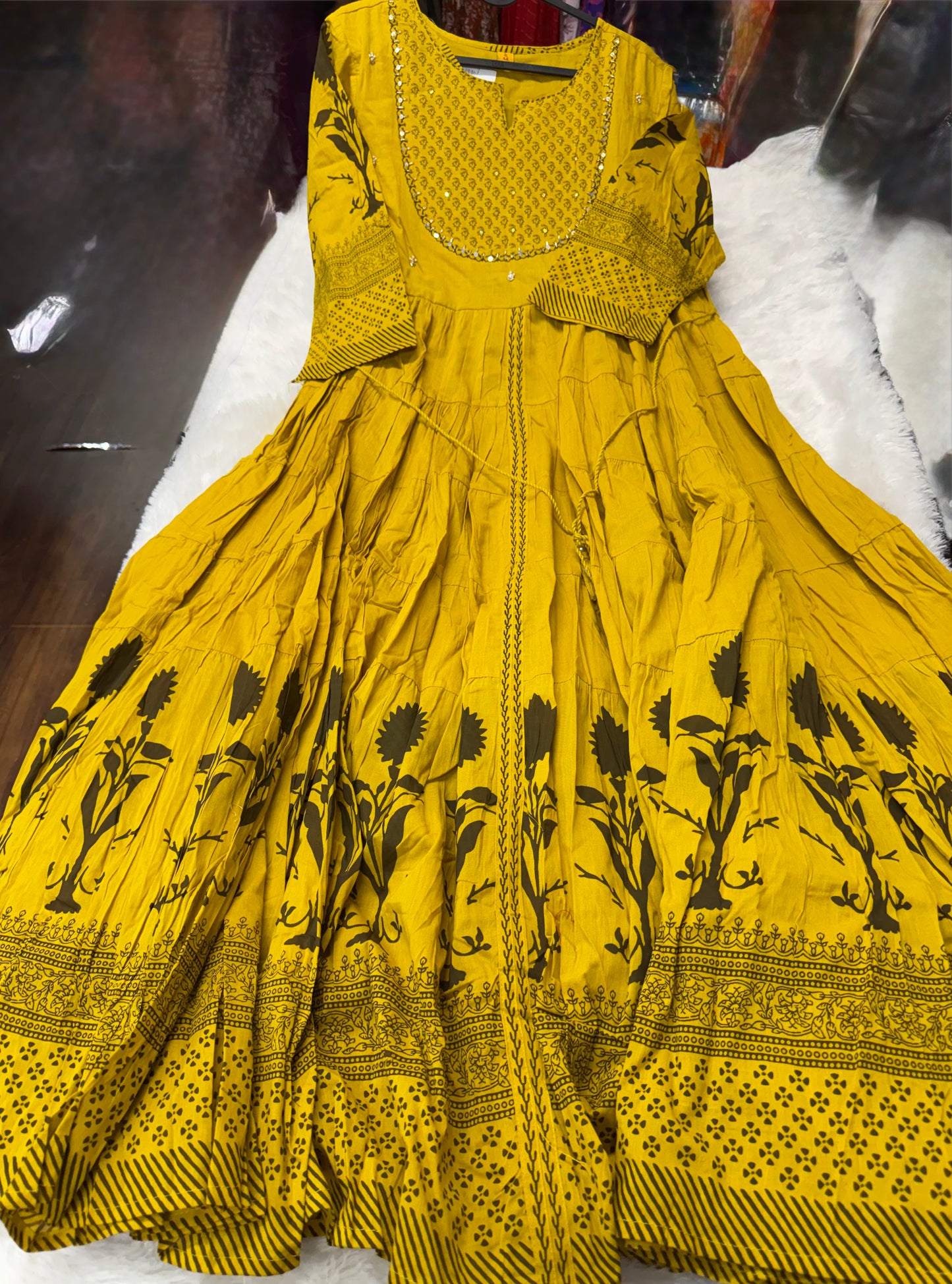 Jaipur printed cotton frock -SRS058