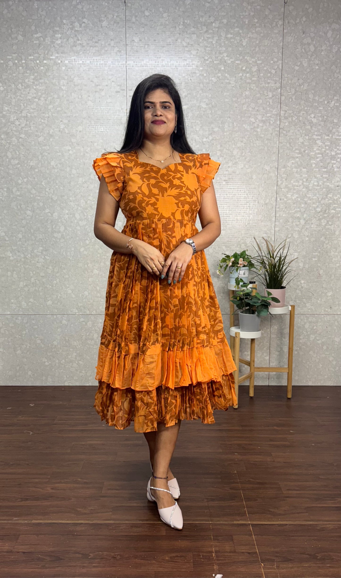 Mulchanderi frock -SRF1026B