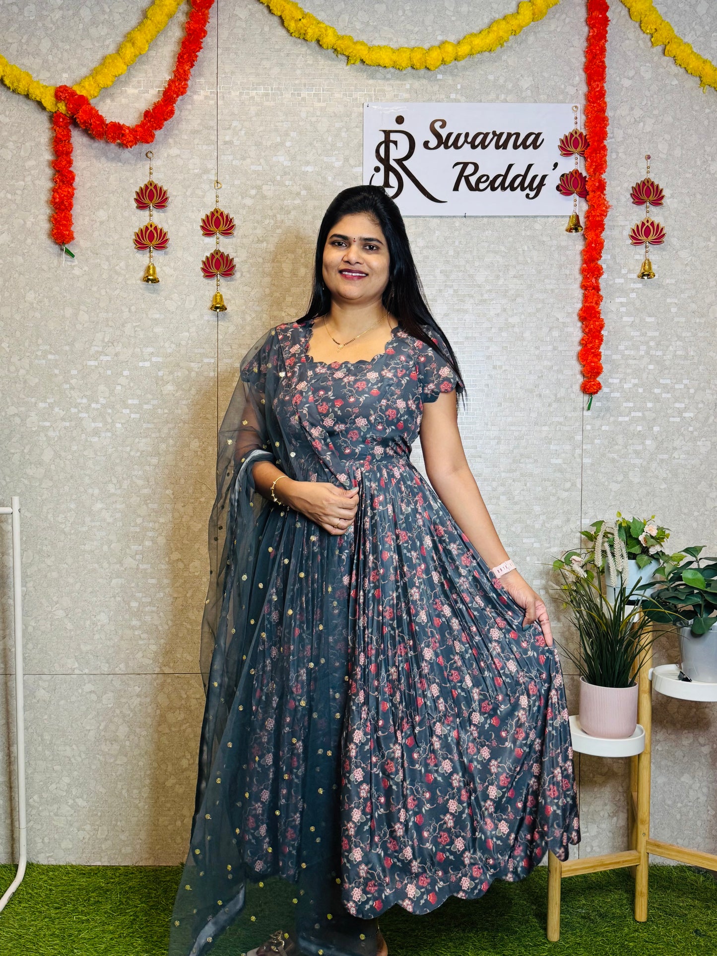 Crepe Silk Anarkali-SRA1001A