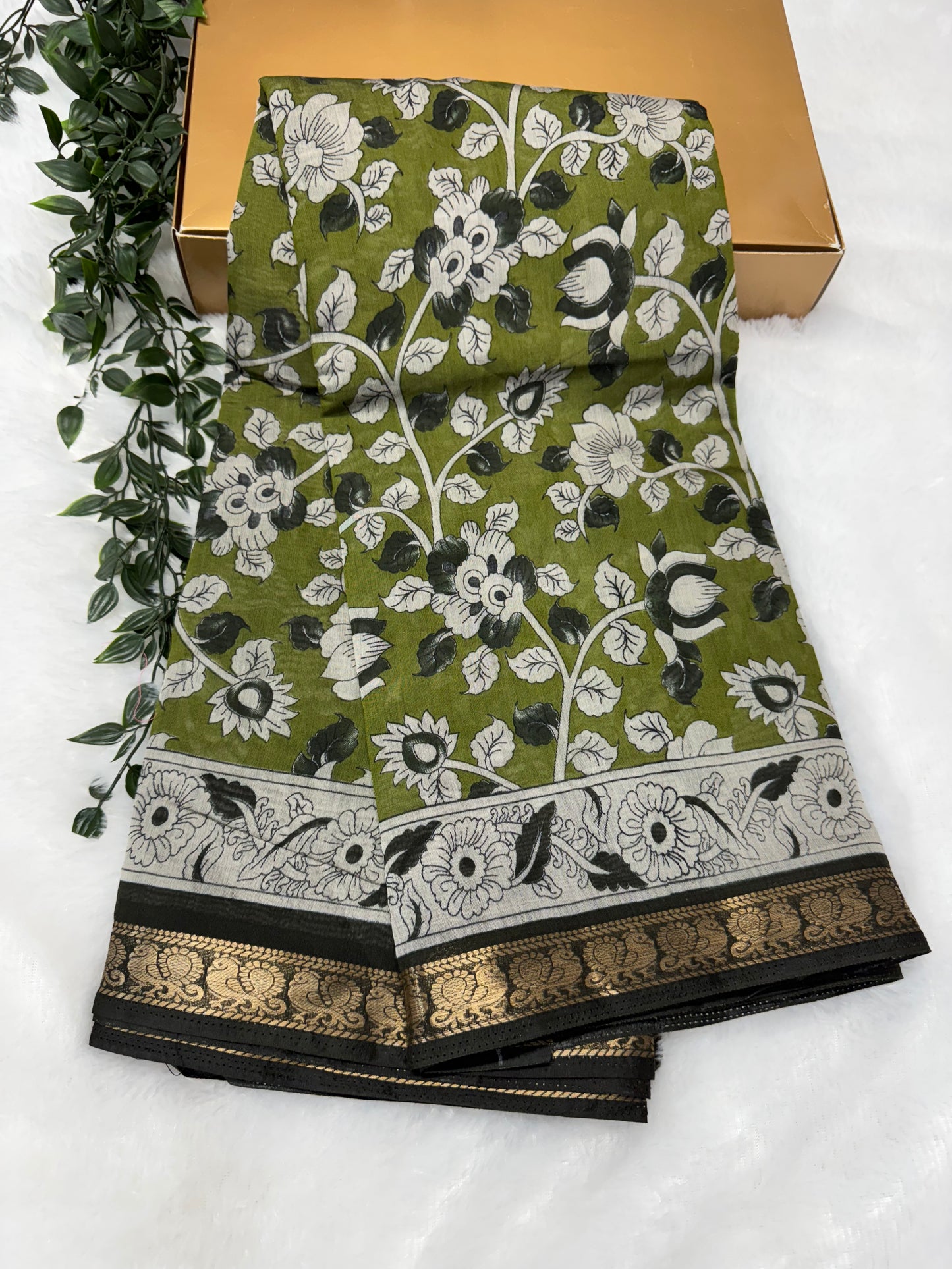 Chanderi Kalamkari Saree-SR1003D