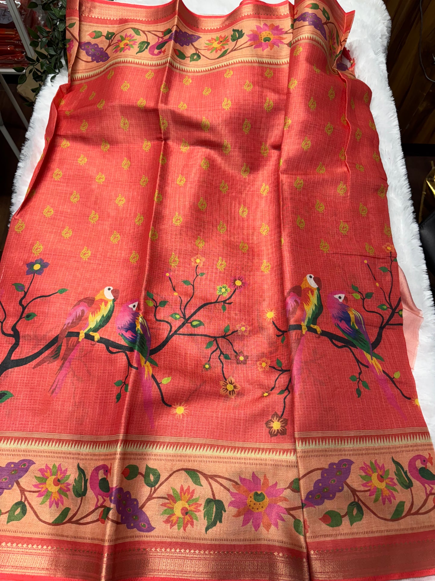 Banarasi tissue Paithani-SRS017A
