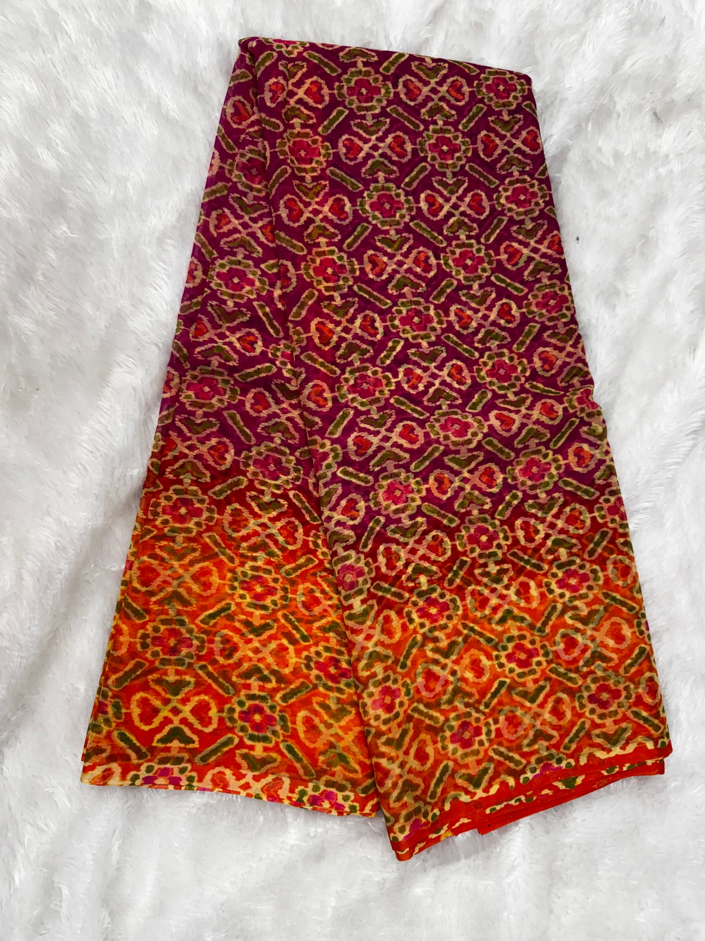 Chiffon digital print saree-SR1234F
