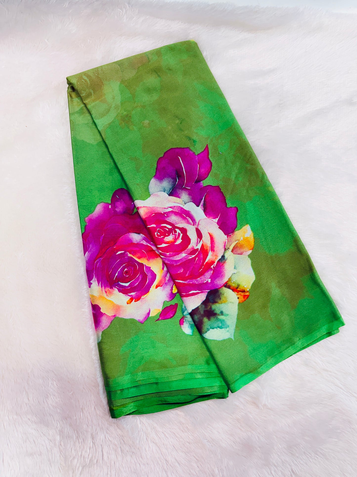 Soft chinnon digital print saree-SR1225S