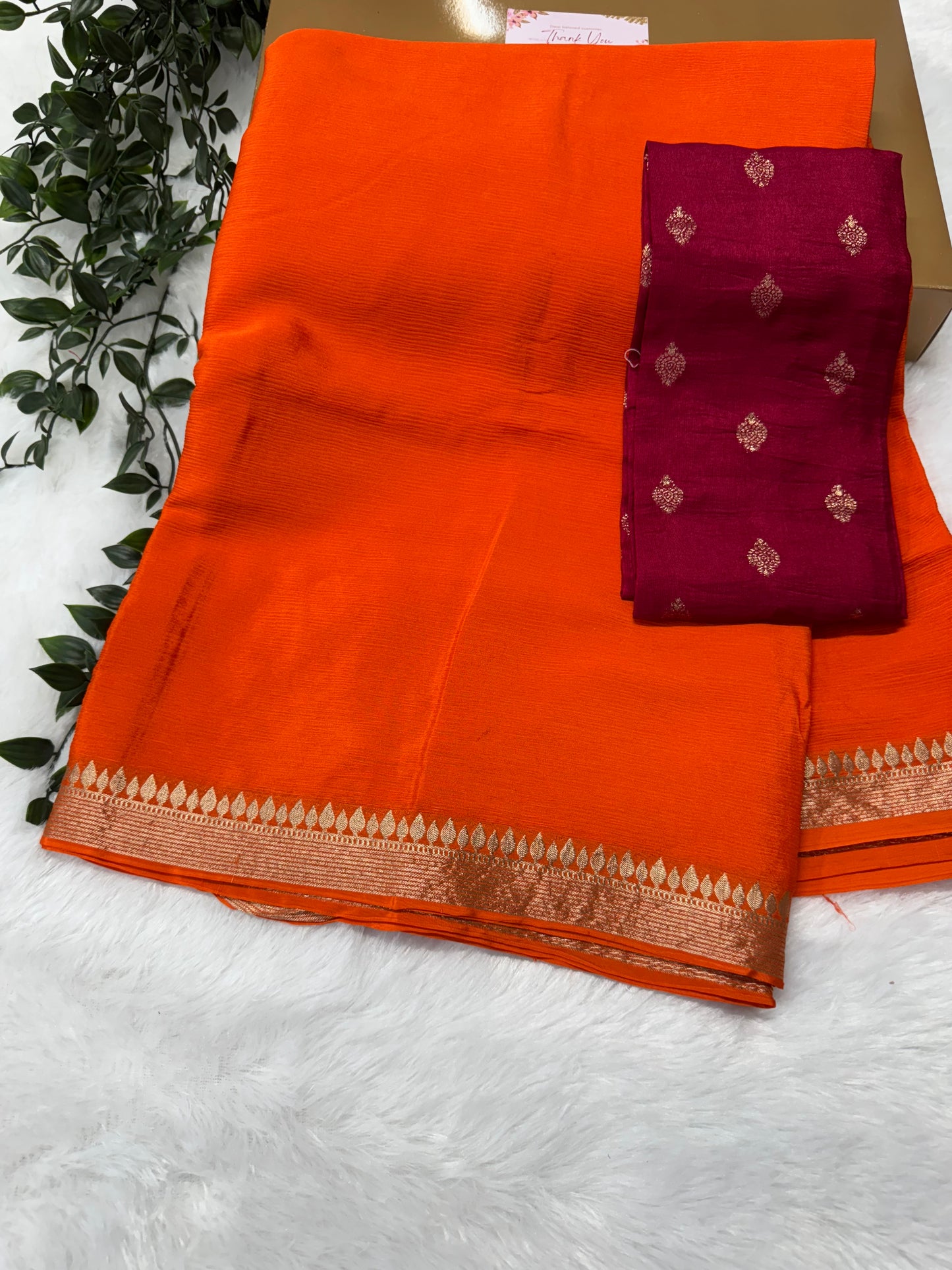 Pure Chinnon Saree-SR1005C