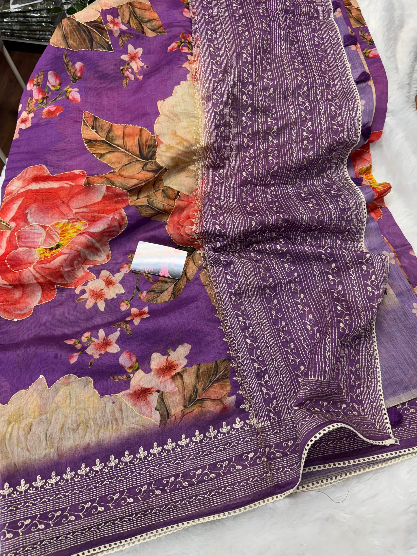 Chanderi Kantha work-SR1058A